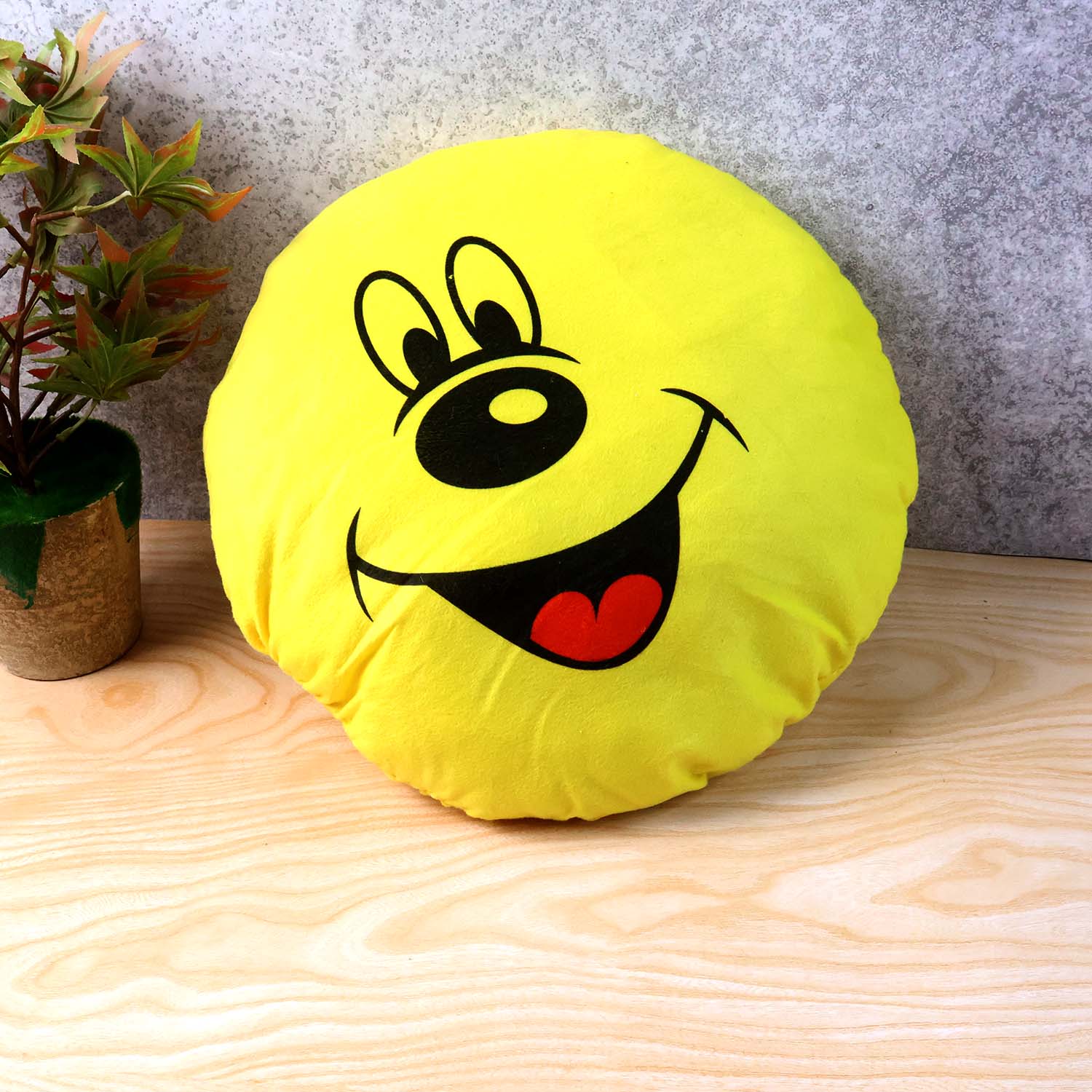 Cute Round Smiley Face Soft Pillow Cushion (30 x 30 Cm / 1 Pc) - Image 3