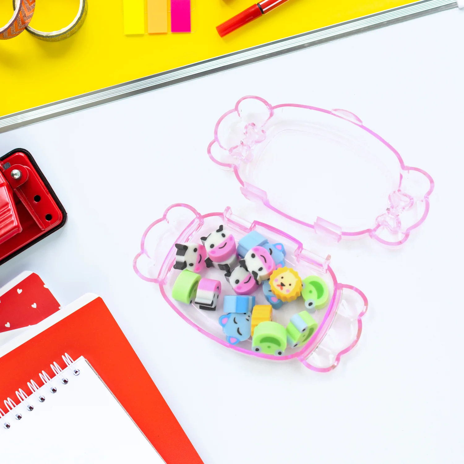 Cute School Eraser Set Cute Eraser Multi Design Rubber Erasers  (15 pc In1 Set) - Image 4