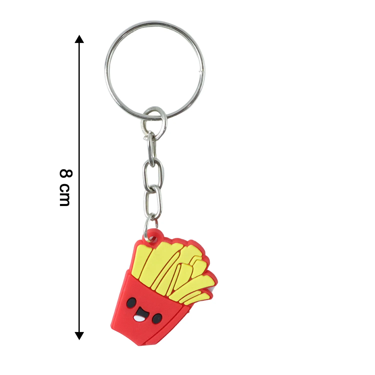Cute Smiley French Fries Shape Cartoon Keychain (1 Pc) - Image 6