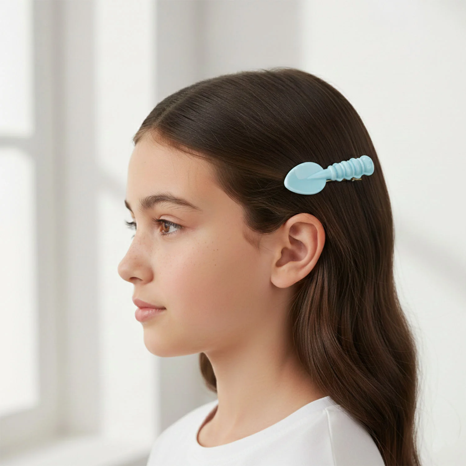 Cute Spoon & Spatula Shape Decorative Hair Clip Set (4 Pc) - Image 4
