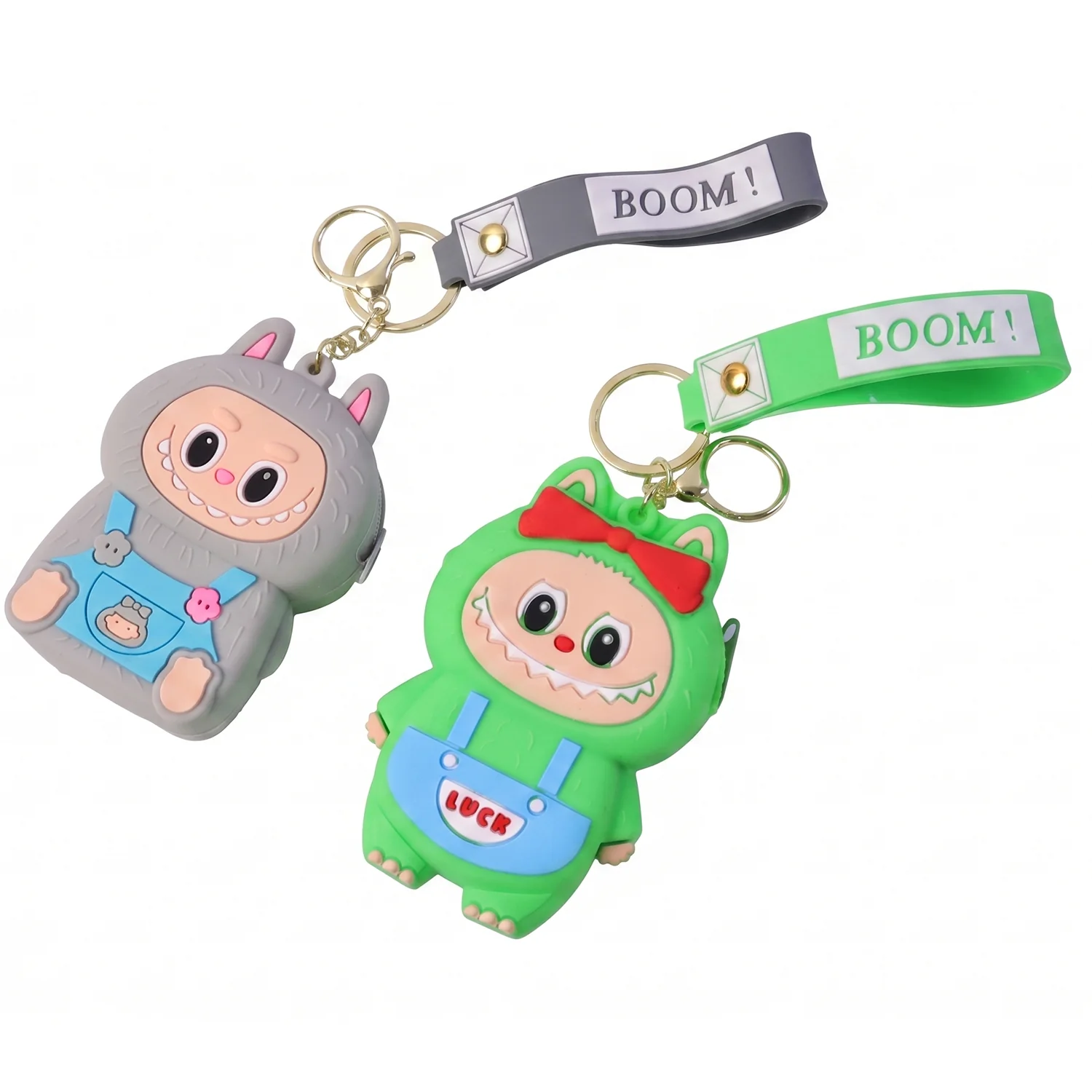 Cute Style Cartoon Silicone Mini Pouch Keychain with Strap (1 Pc) - Image 4