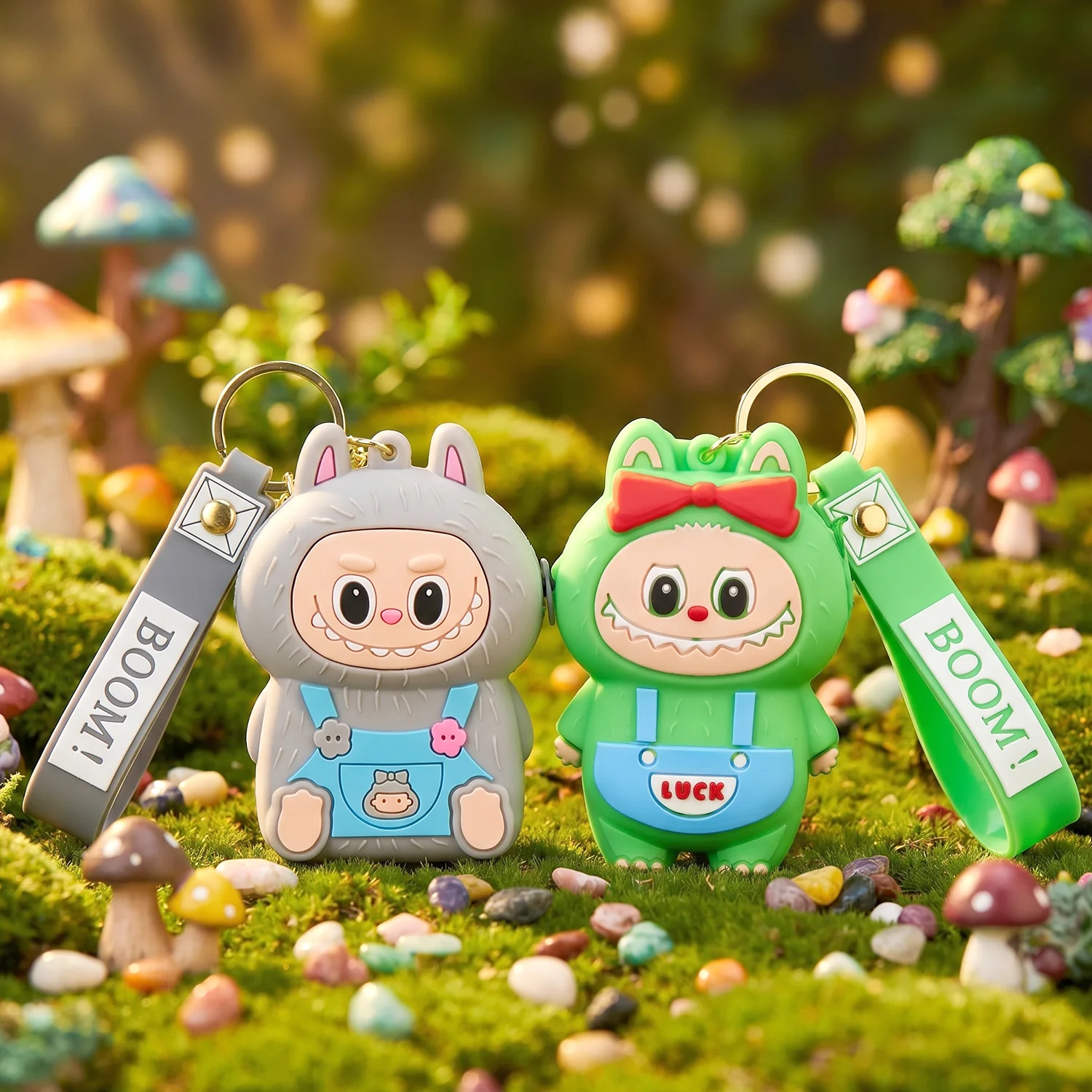 Cute Style Cartoon Silicone Mini Pouch Keychain with Strap (1 Pc) - Image 8