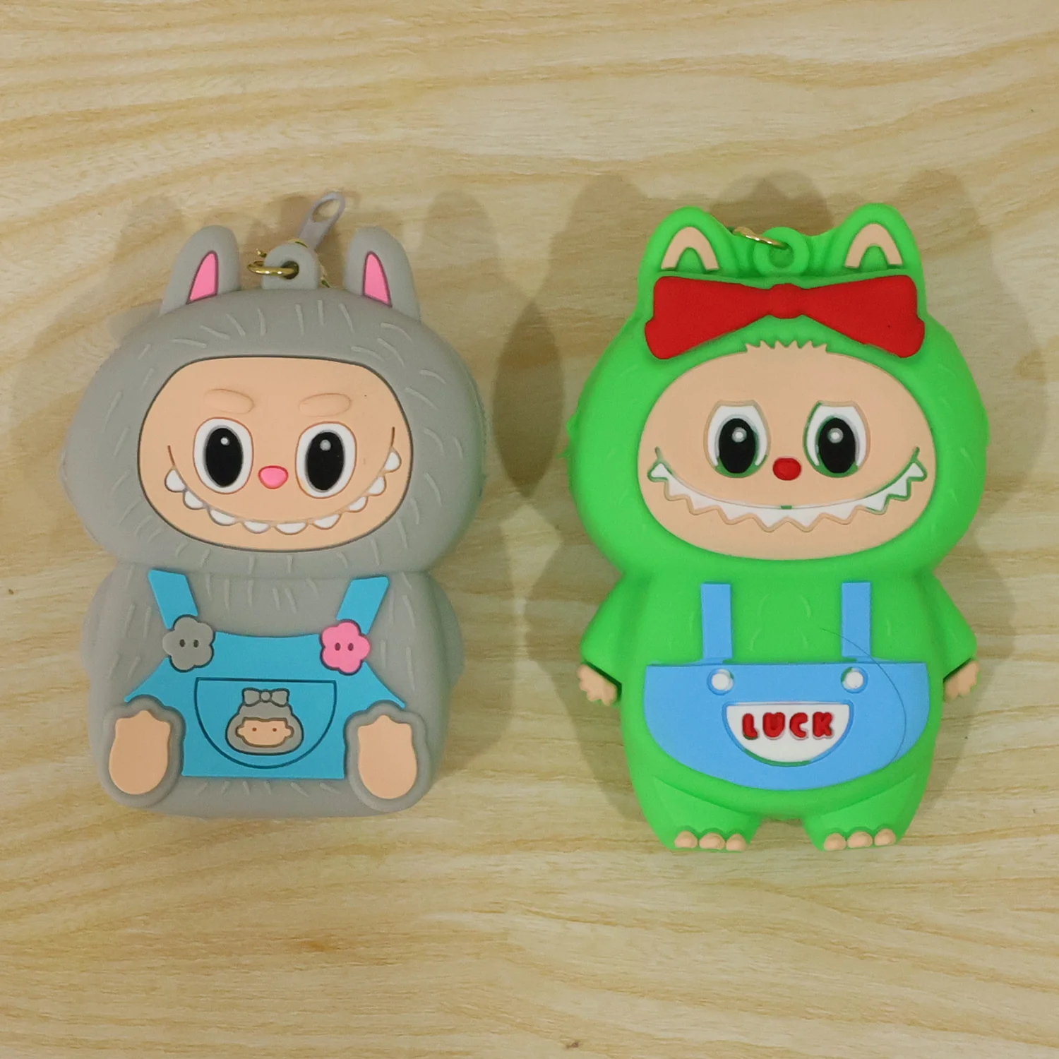 Cute Style Cartoon Silicone Mini Pouch Keychain with Strap (1 Pc) - Image 9