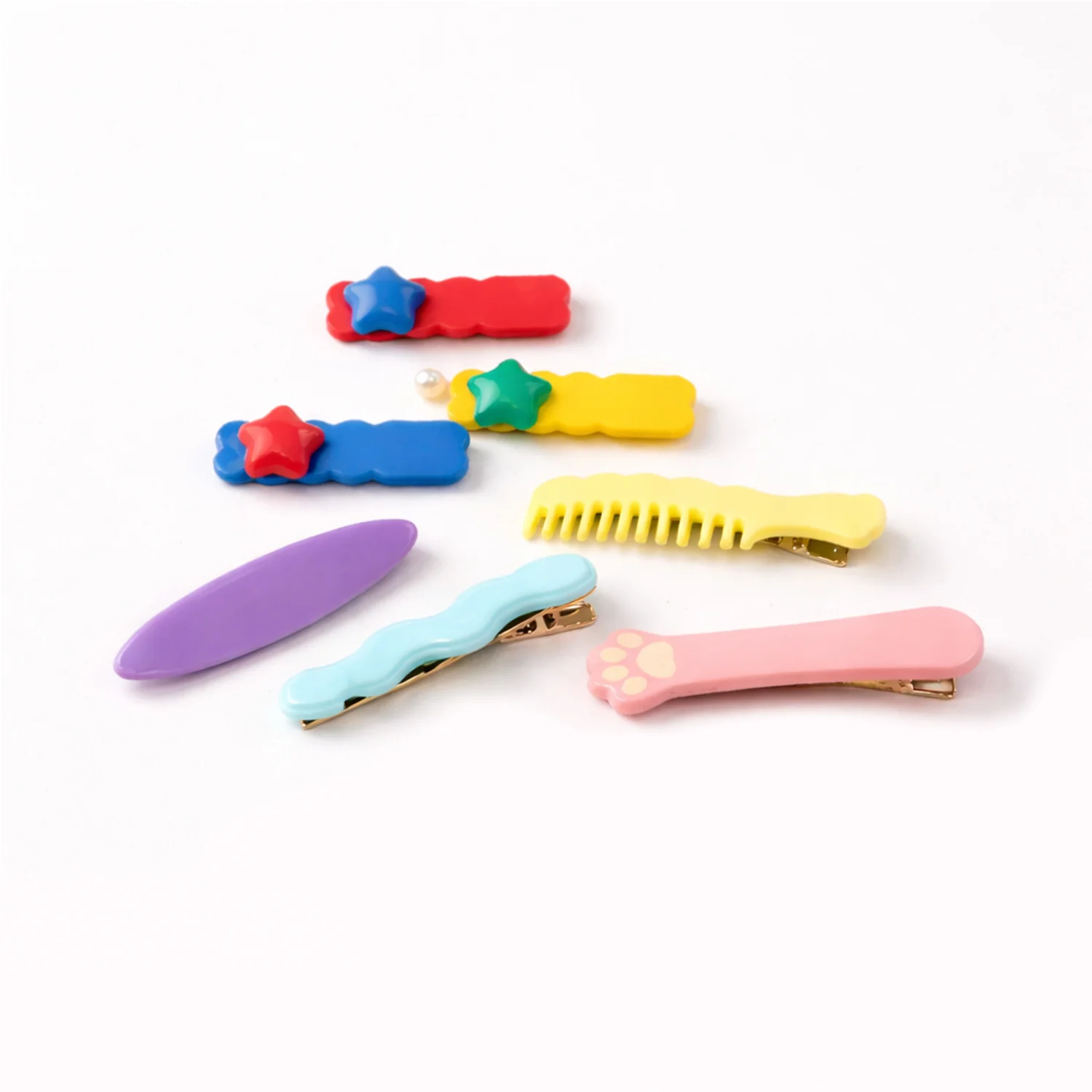 Cute Stylish Design Hair Clips Set (1 Set, Mix Design) - Image 4