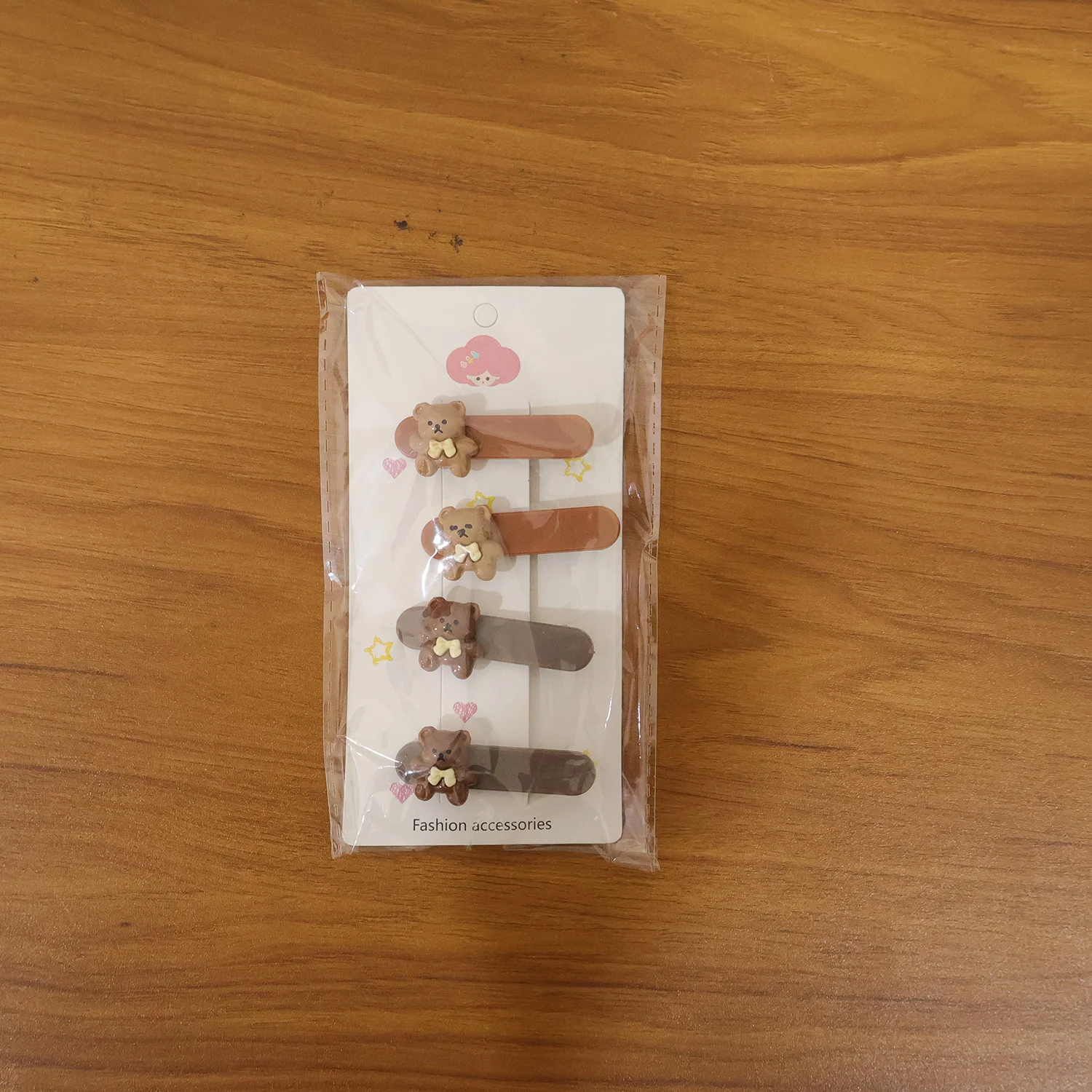 Cute Teddy Bear Decorative Hair Clips (4 Pc) - Image 9