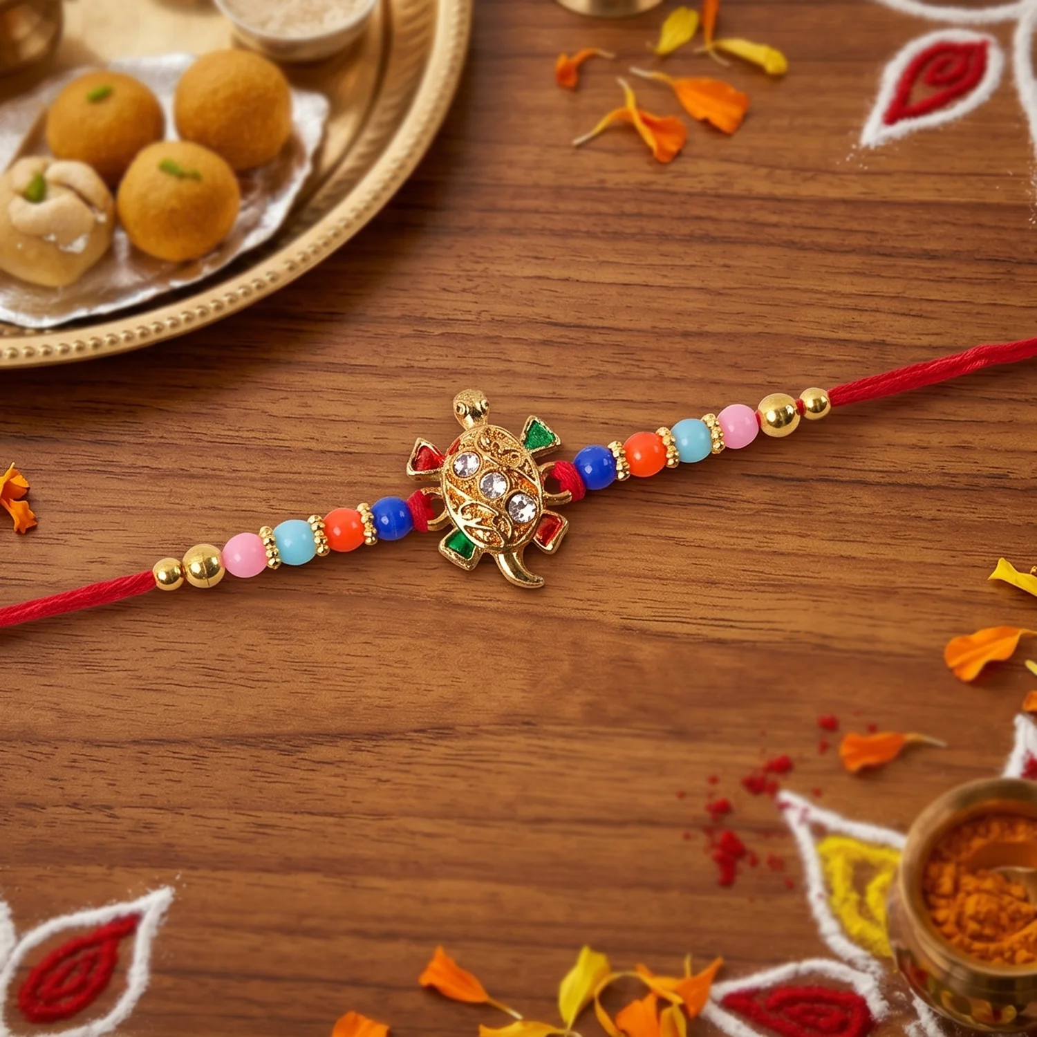 Cute Turtle Design Rakhi (1 Pc) - Image 3