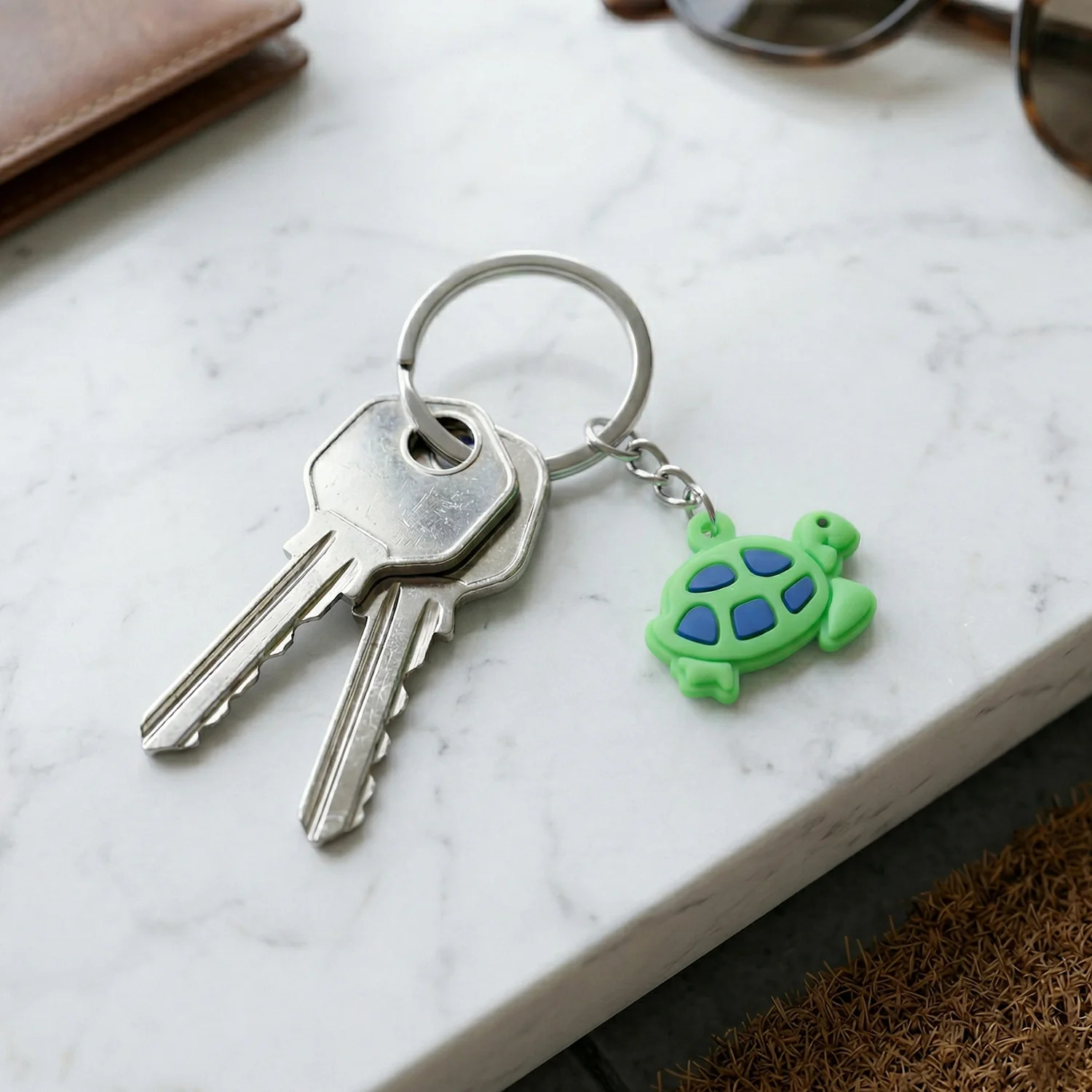Cute Turtle Shape Bag Charm Keychain Set (10 Pc) - Image 5