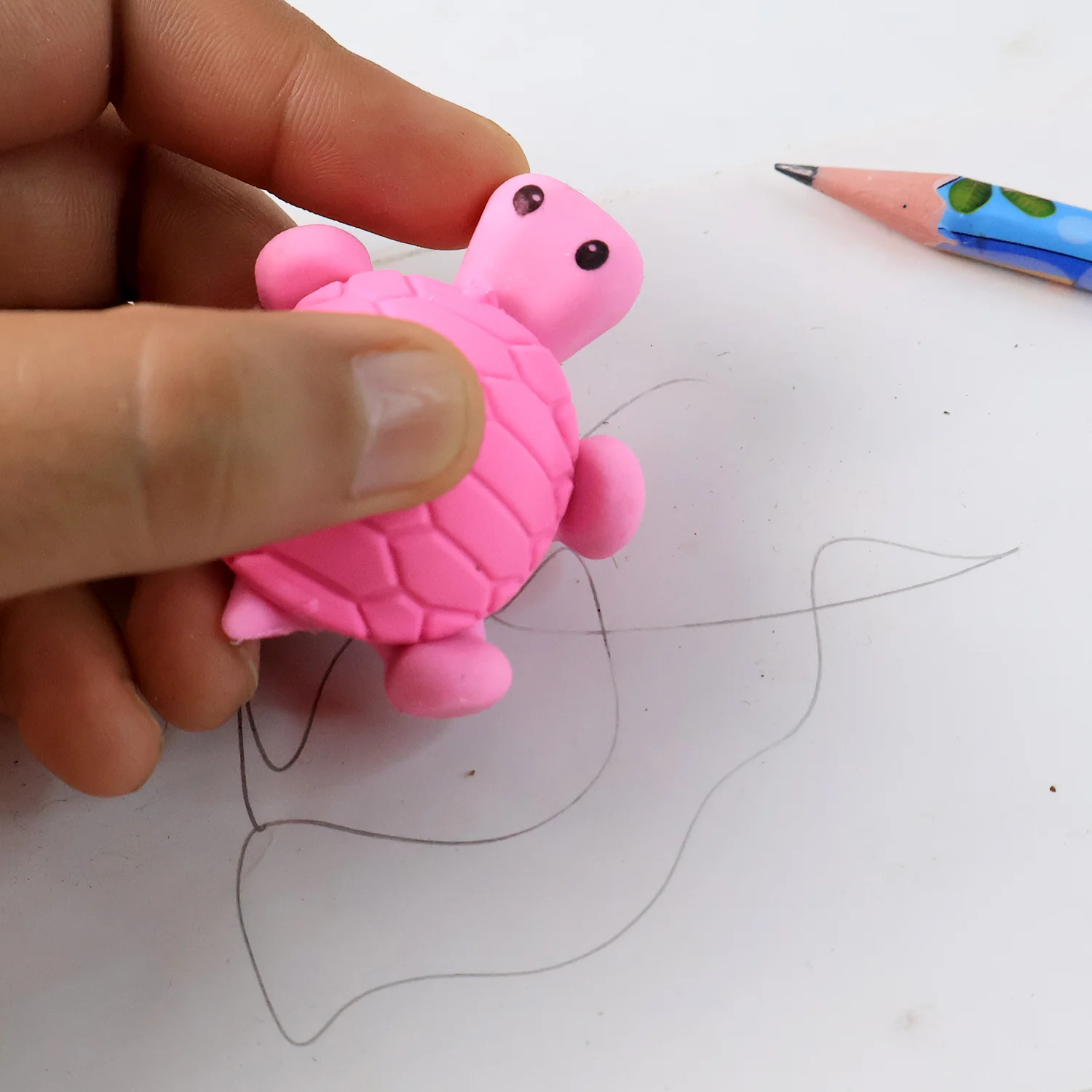 Cute Turtle Shaped Eraser for Kids (1 Pc) - Image 4