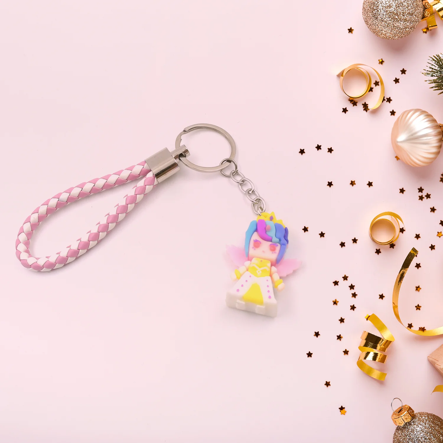 Cute Keychain With Card Gift - Keychain Accessories Key Chain Backpack Charms Car Keys Keychain for Kids Girls, Unicorn Toy and Charm Key- Chain for Bag  / Door Key- Ring / car Key- Ring / Party Favor (Mix Color & Design 1 Pc ) - Image 5