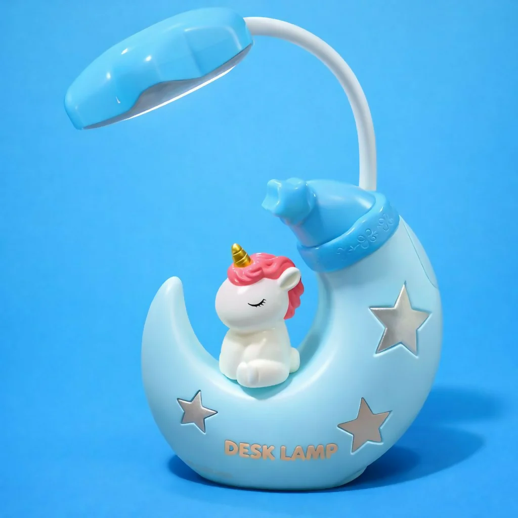 Cute Unicorn Moon Desk Lamp with Built-in Sharpener for Kids - Image 2