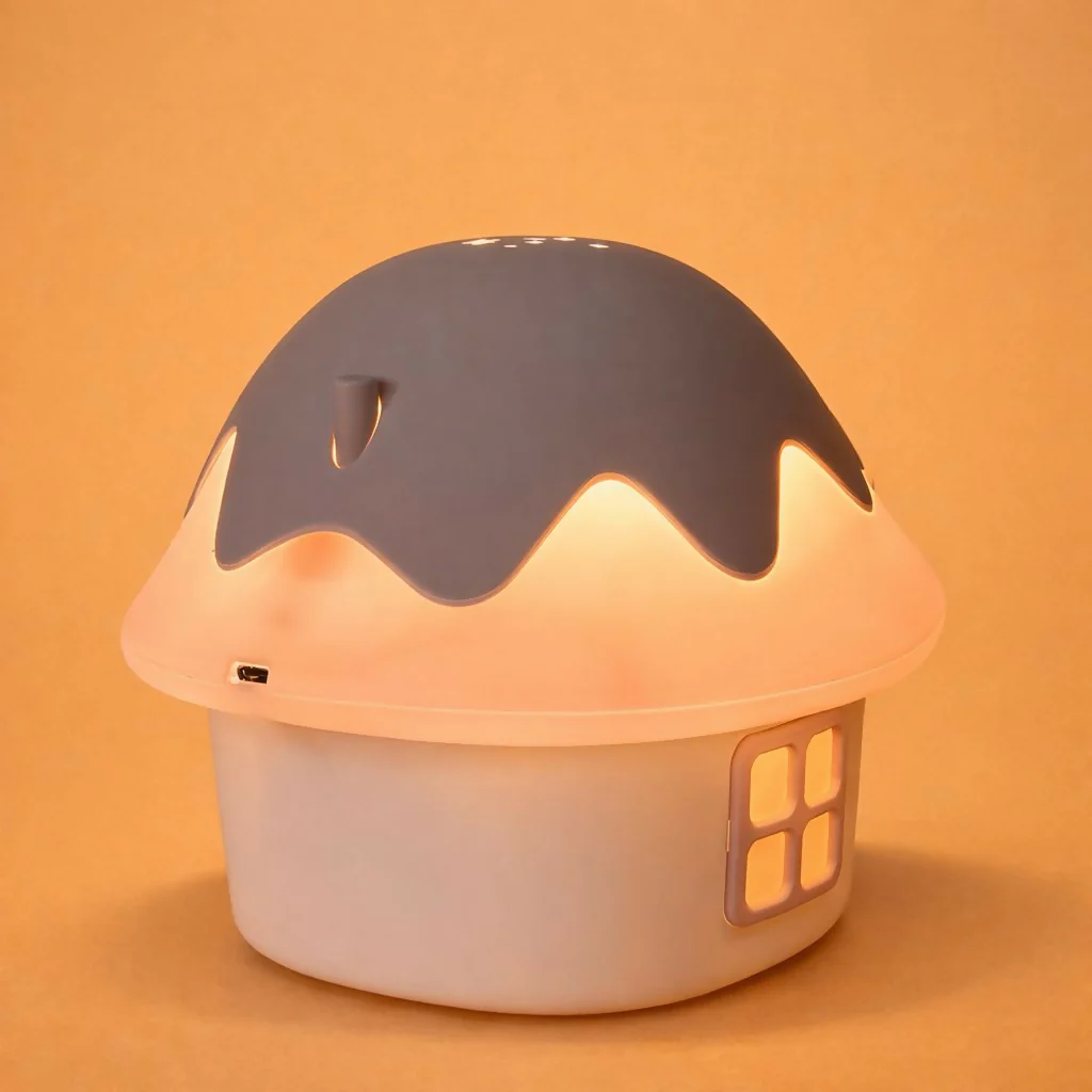 Cute Unicorn Mushroom House LED Night Lamp for Kids Bedroom Desk Decor - Image 4