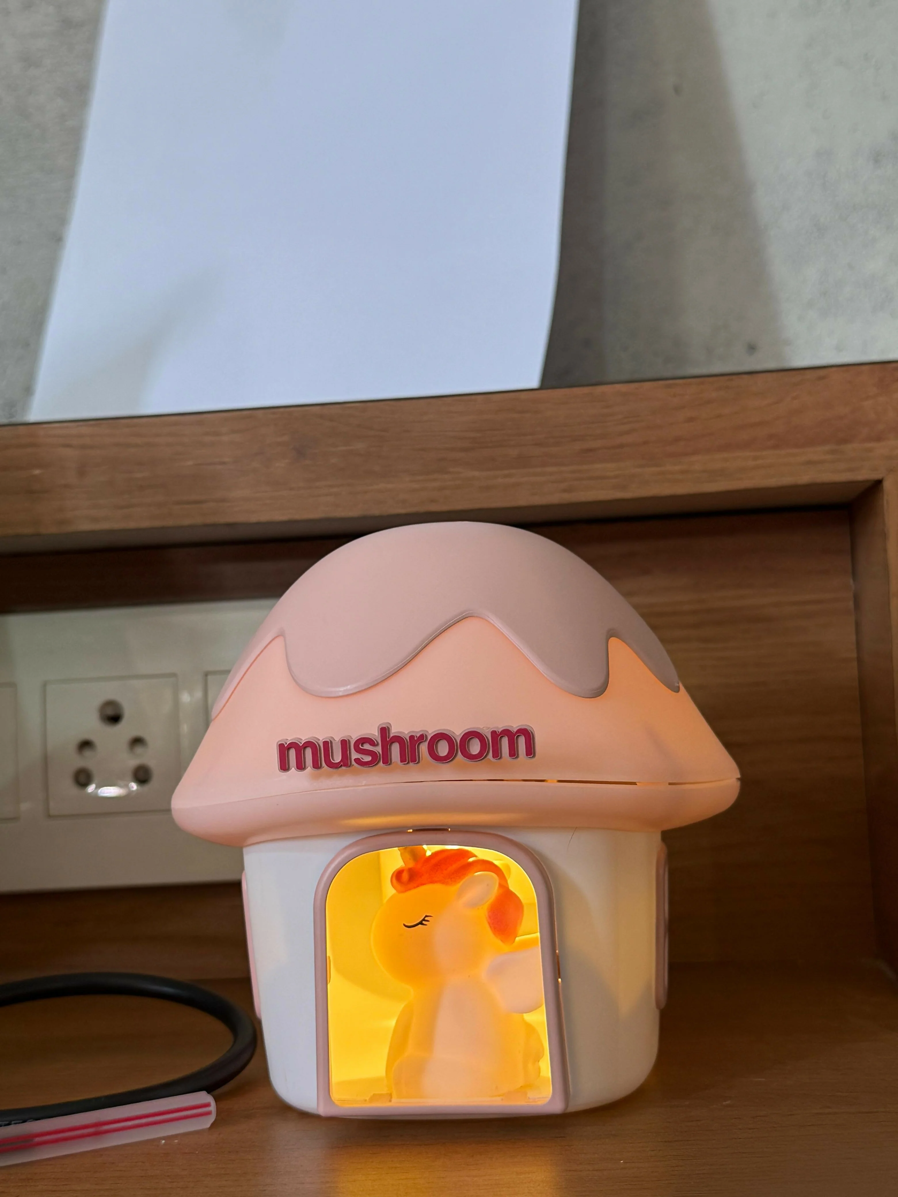 Cute Unicorn Mushroom House LED Night Lamp for Kids Bedroom Desk Decor - Image 5