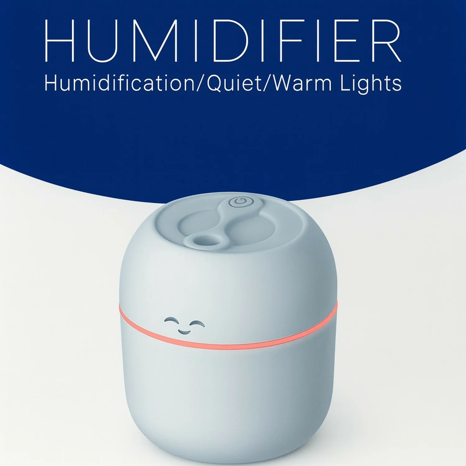 Cute USB Humidifier with Night Light & Dual Spray for Home, Office & Bedroom - Image 4