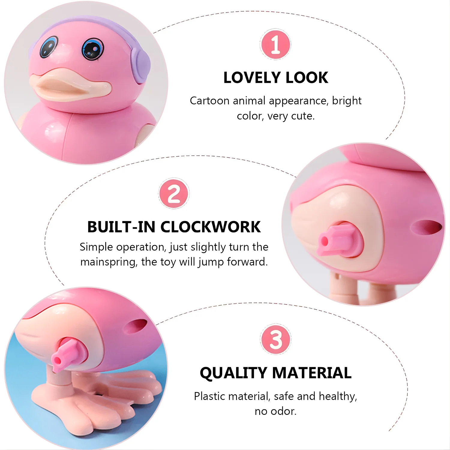 Cute Wind-Up Walking Duck Toy for Kids (1 Pc) - Image 6