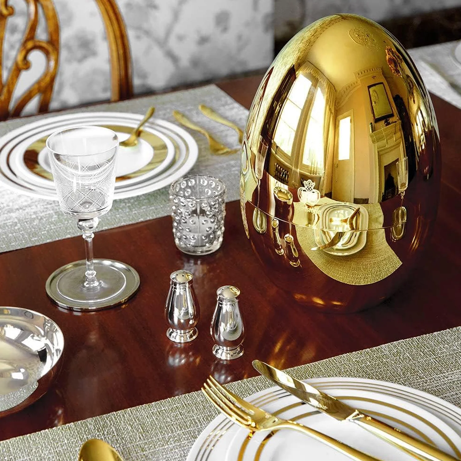 Premium Cutlery Set 24 Pcs with Oval Shaped Stand  (Golden / 24 pcs set) - Image 11