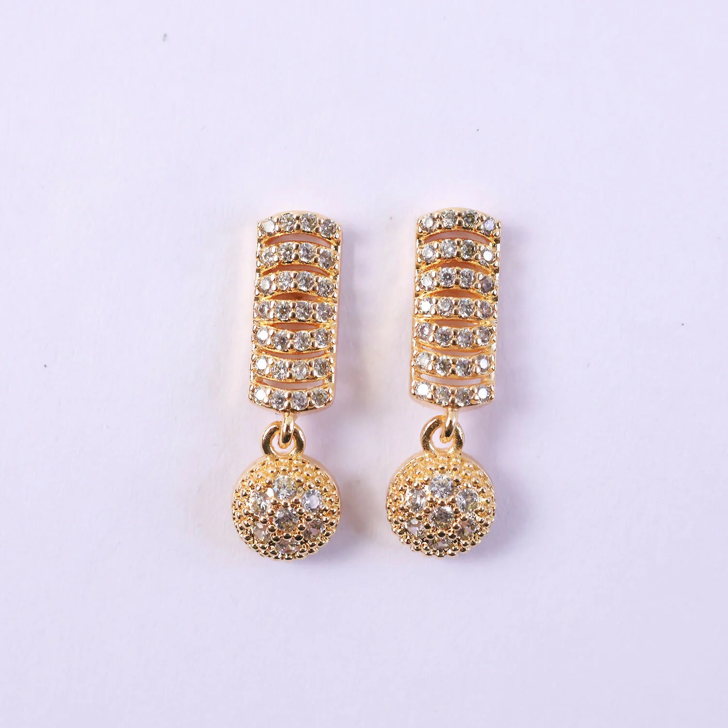 Elegant Gold Finish Stone Stud Drop Earrings for Women – Elegant Party & Festive Wear - Image 5