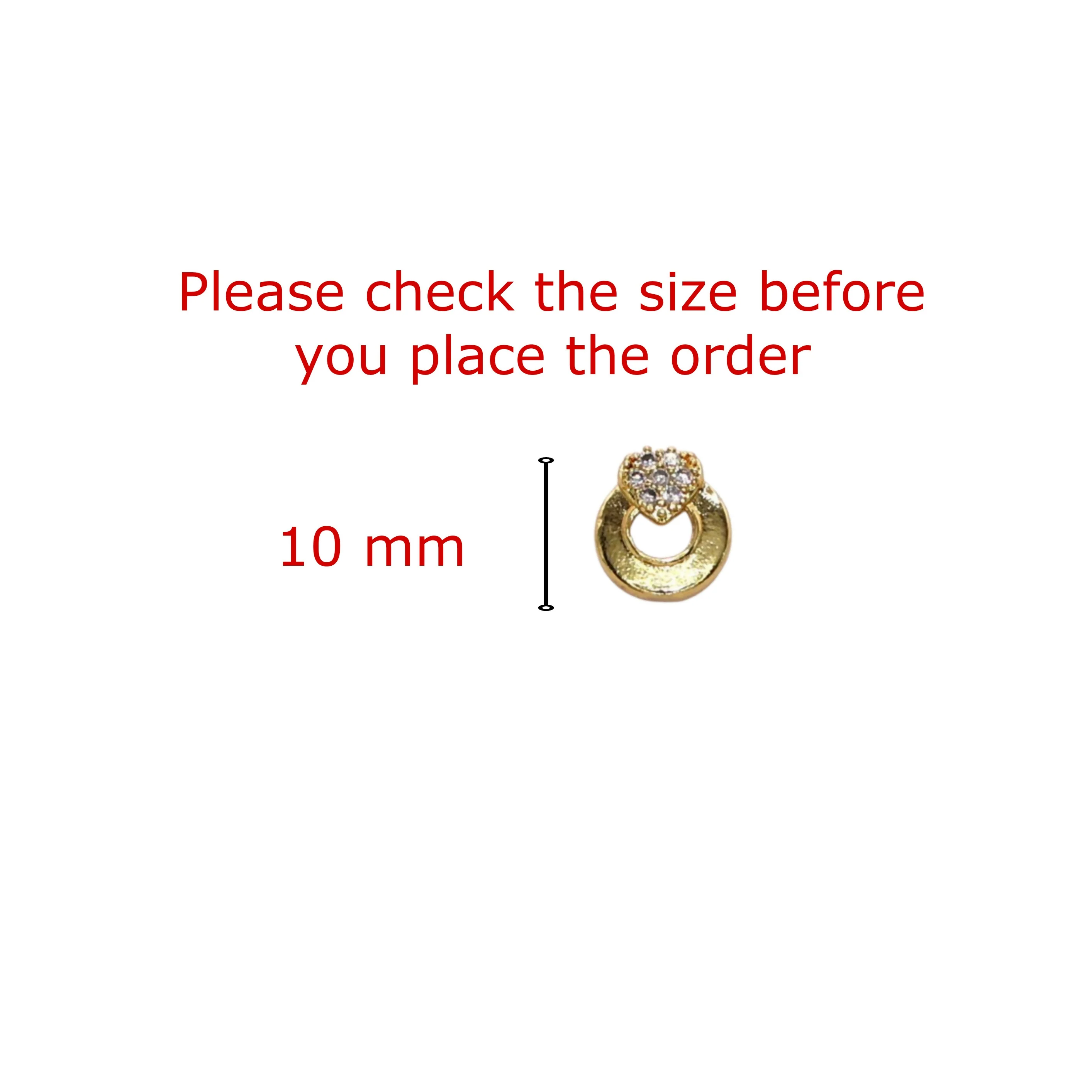 Dainty Diamond & Gold Circle Stud Earrings for Women 7 Girls - Image 4