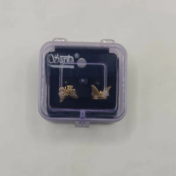 Dainty Gold Butterfly Stud Earrings with AD for women & girls - Image 5