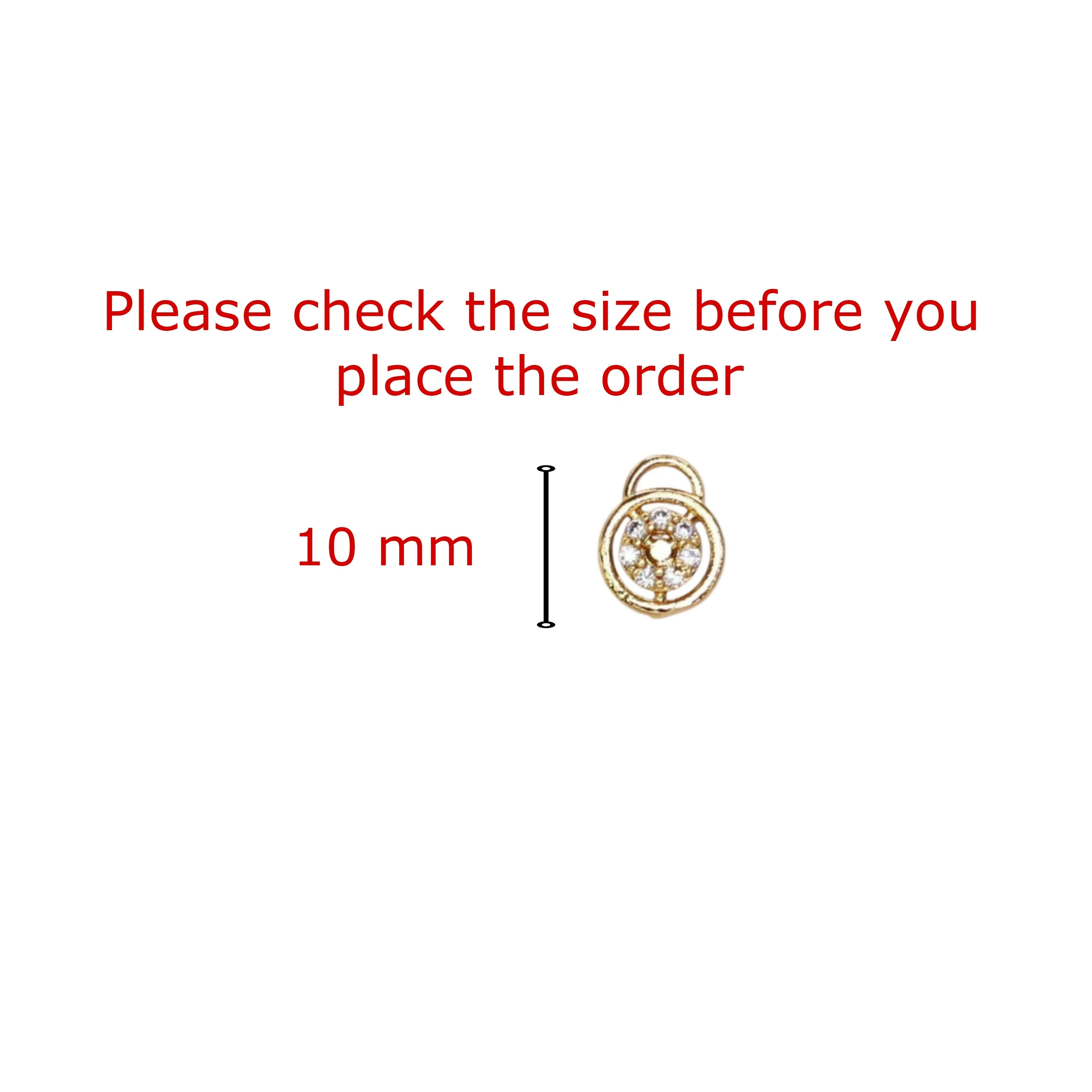 Dainty Gold Lock & Key Stud Earrings with AD for women & girls - Image 4