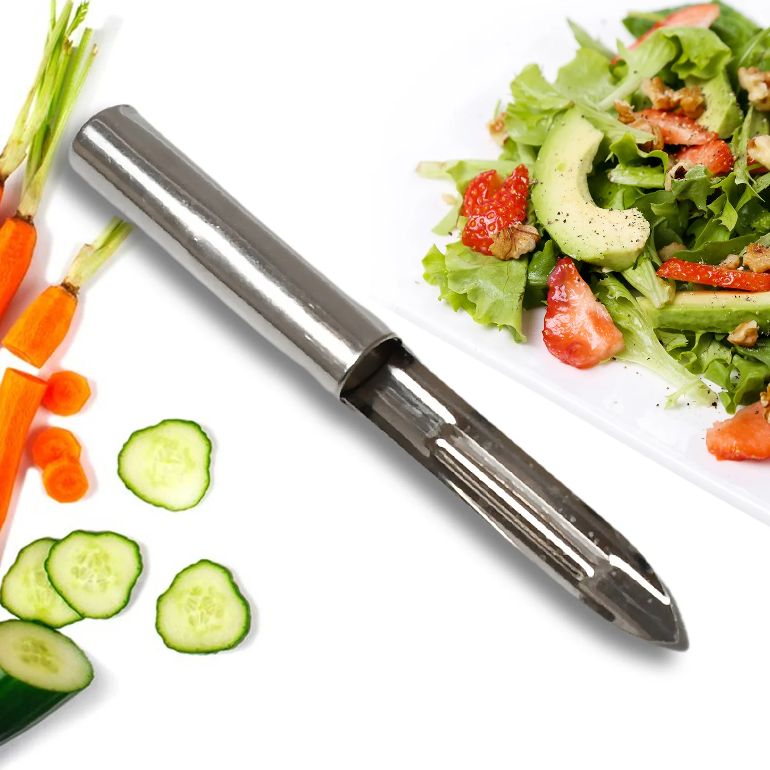 Stainless Steel Peeler Set – Multi-Purpose Handle for Peeling & Shredding (12 Pc) - Image 3
