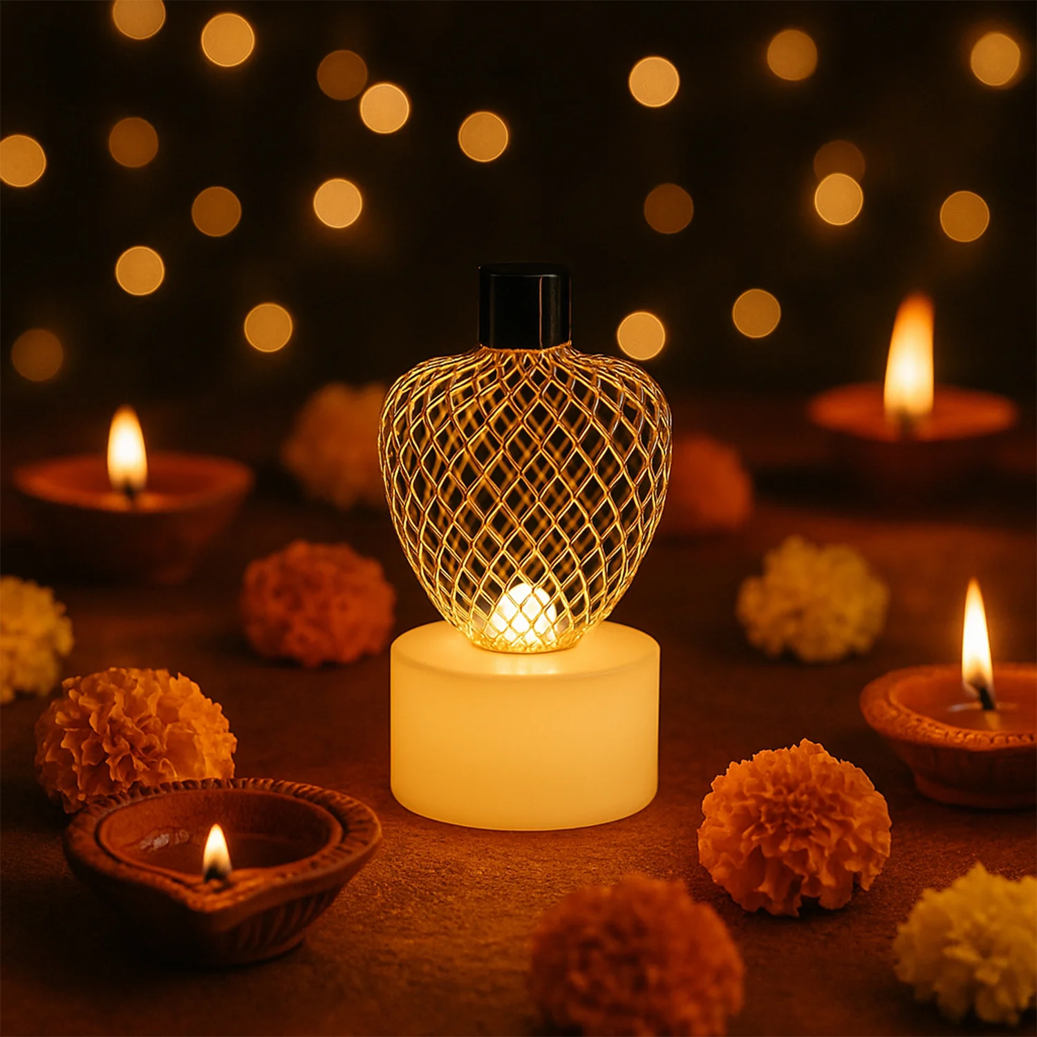 Decorative Apple Shape LED Tealight Candles (12 Pc) - Image 3