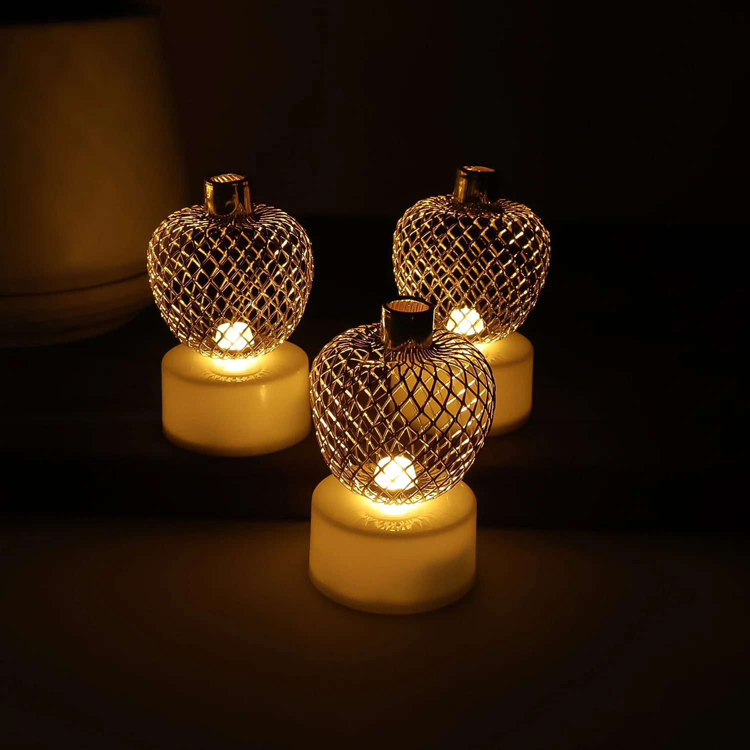Decorative Apple Shape LED Tealight Candles (12 Pc) - Image 6