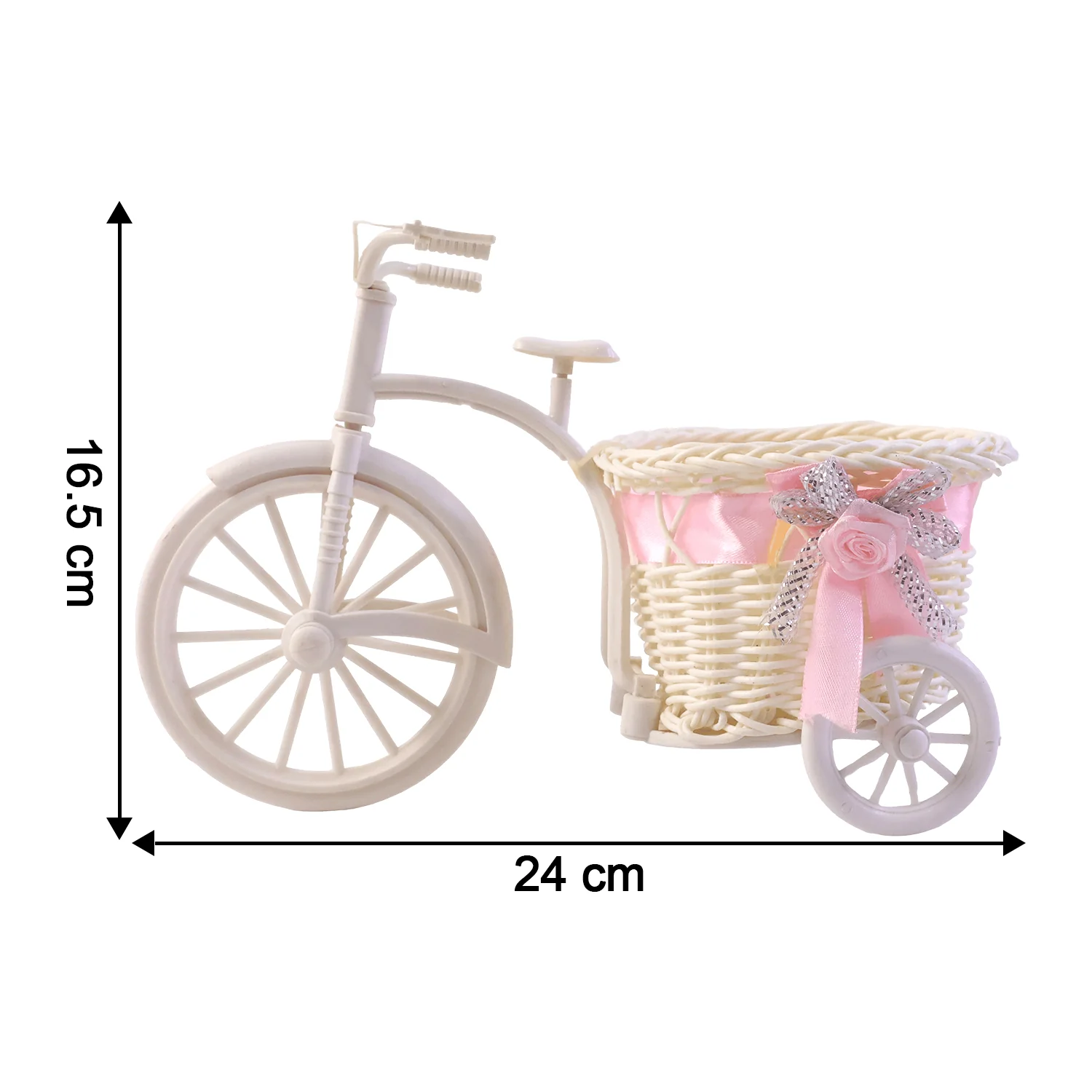 Decorative Bicycle Flower Pot with Basket (1 Pc) - Image 6