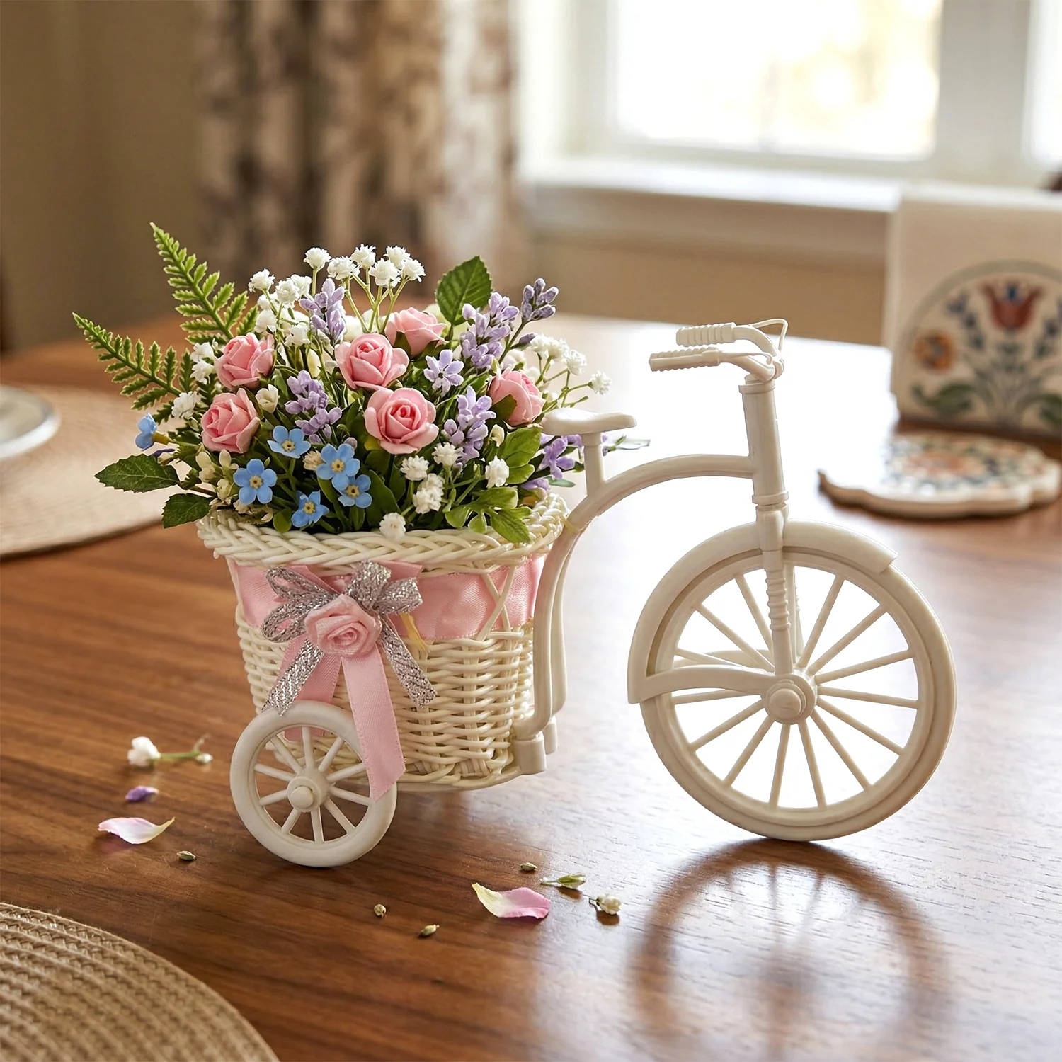Decorative Bicycle Flower Pot with Basket (1 Pc) - Image 7