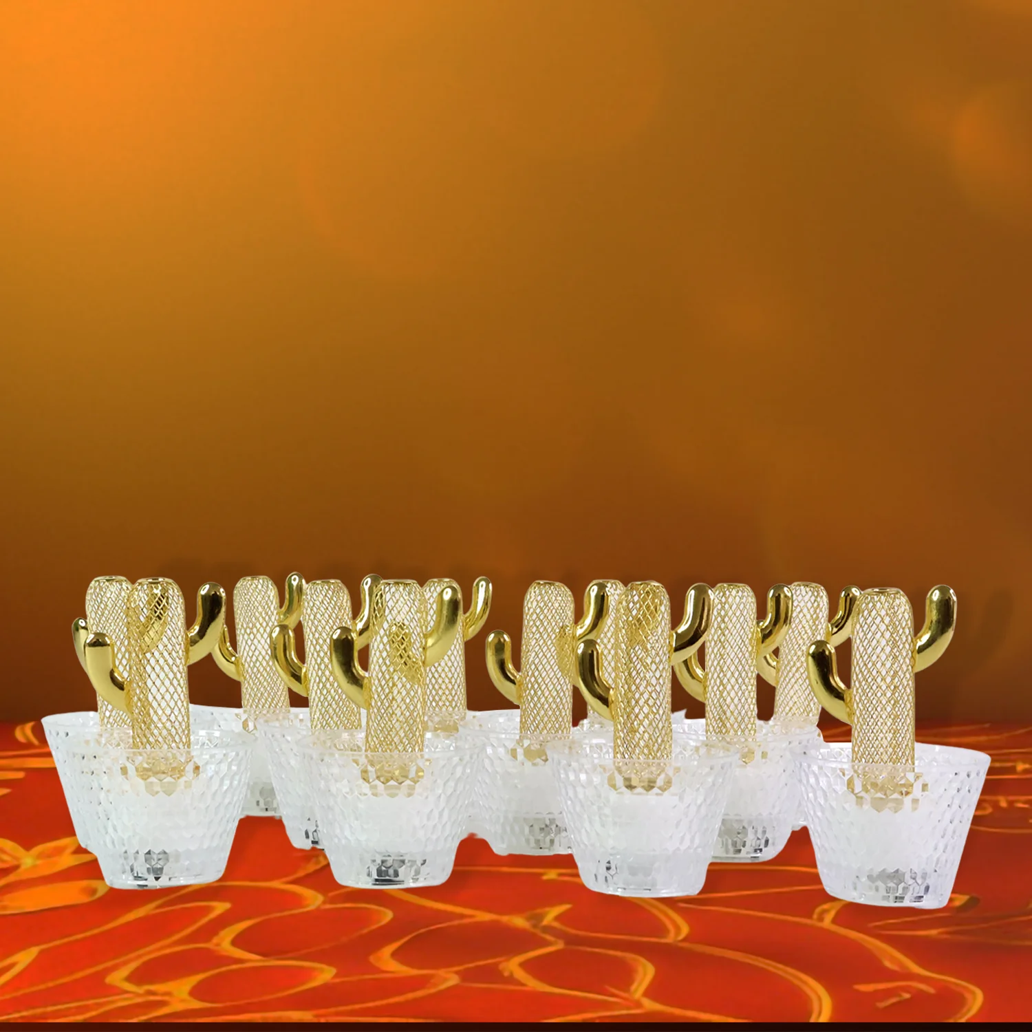 Decorative Cactus Shape LED Tealight Candles (12 Pc) - Image 3