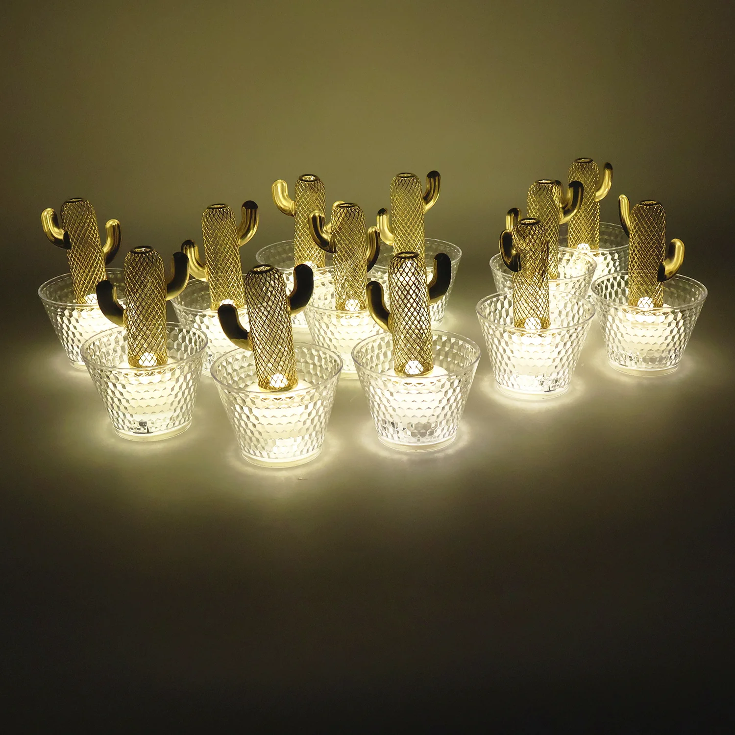 Decorative Cactus Shape LED Tealight Candles (12 Pc) - Image 6