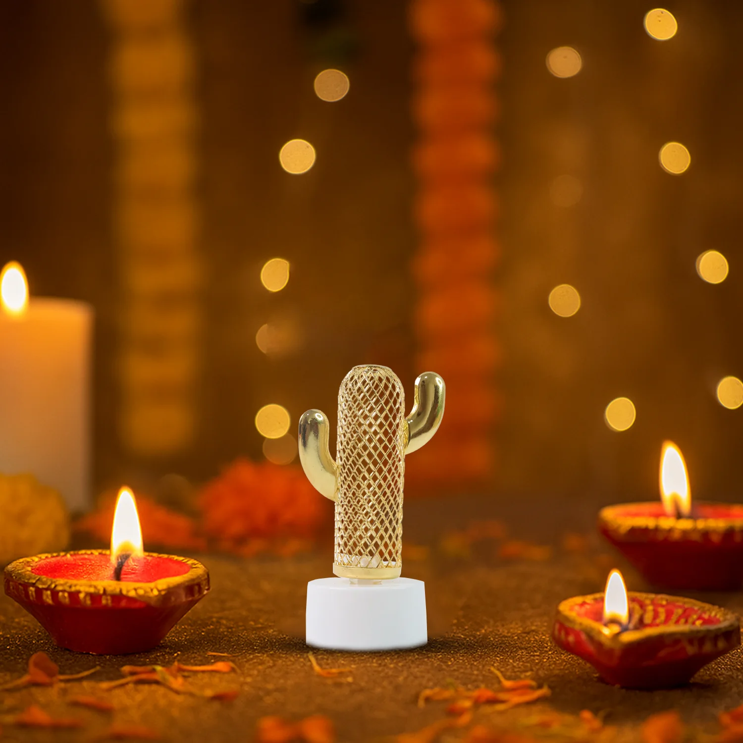 Decorative Cactus Shaped Flameless LED Candles (12 Pc) - Image 6