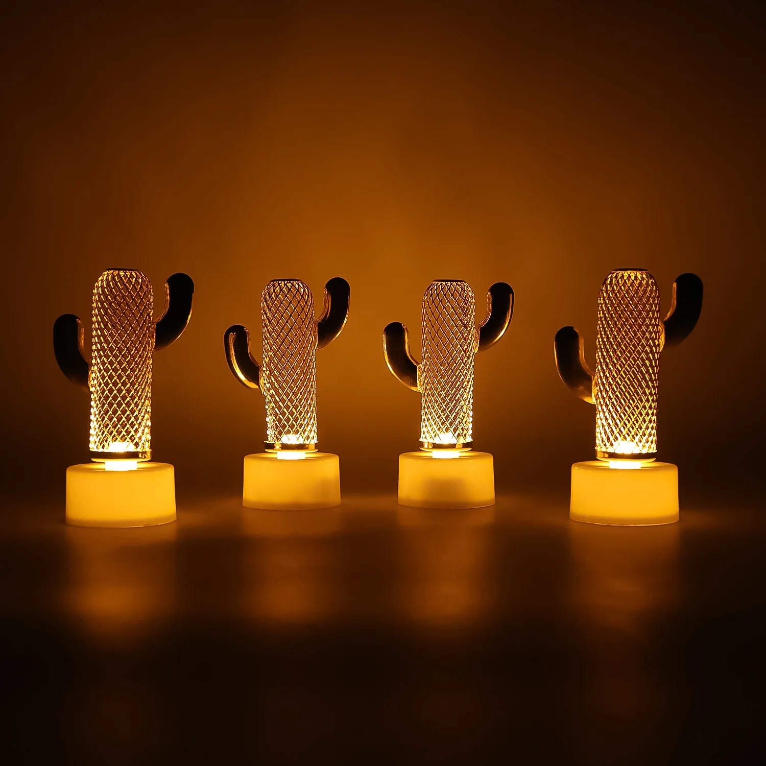 Decorative Cactus Shaped Flameless LED Candles (4 Pc) - Image 6