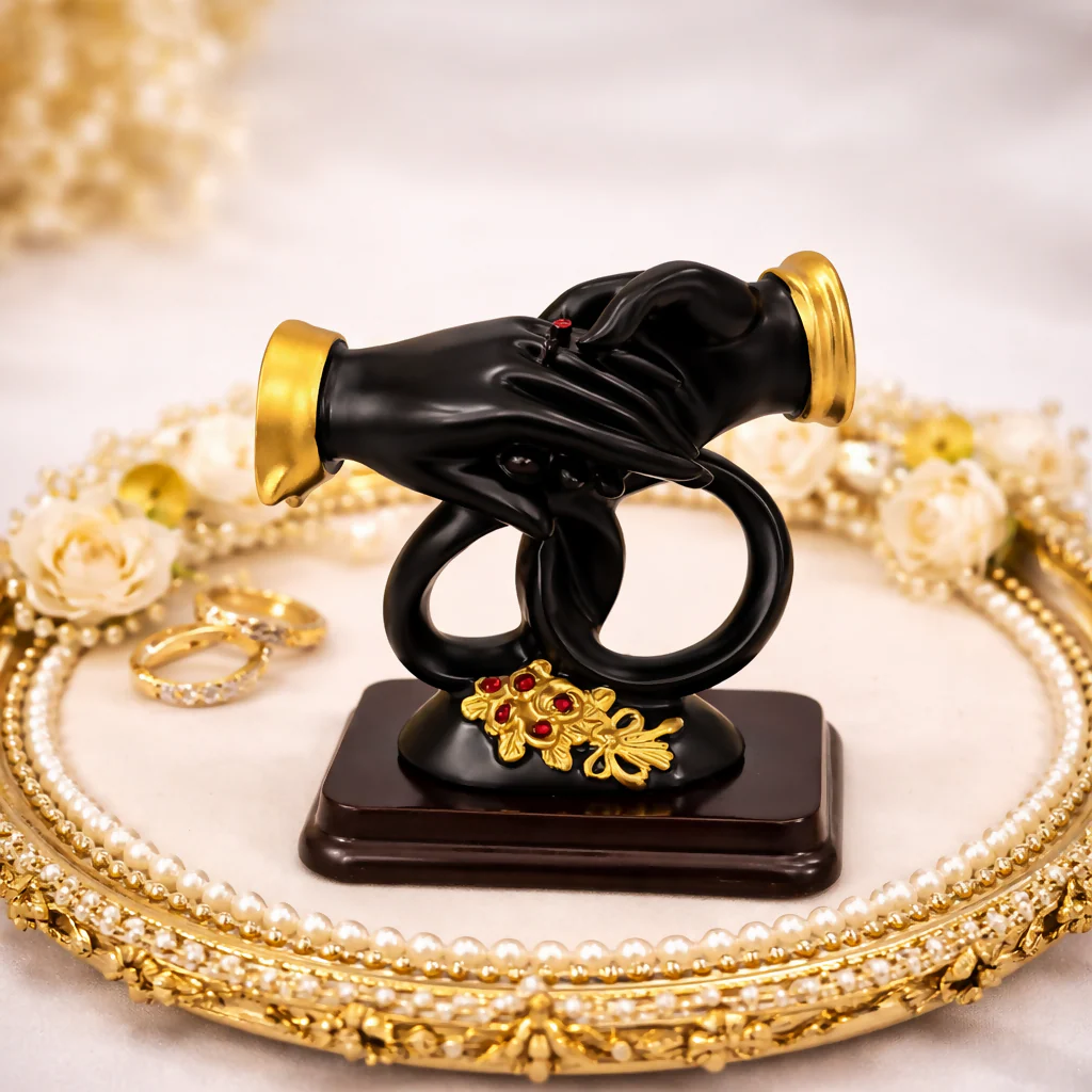 Decorative Couple Hands Showpiece with Stand for Home Décor - Image 2