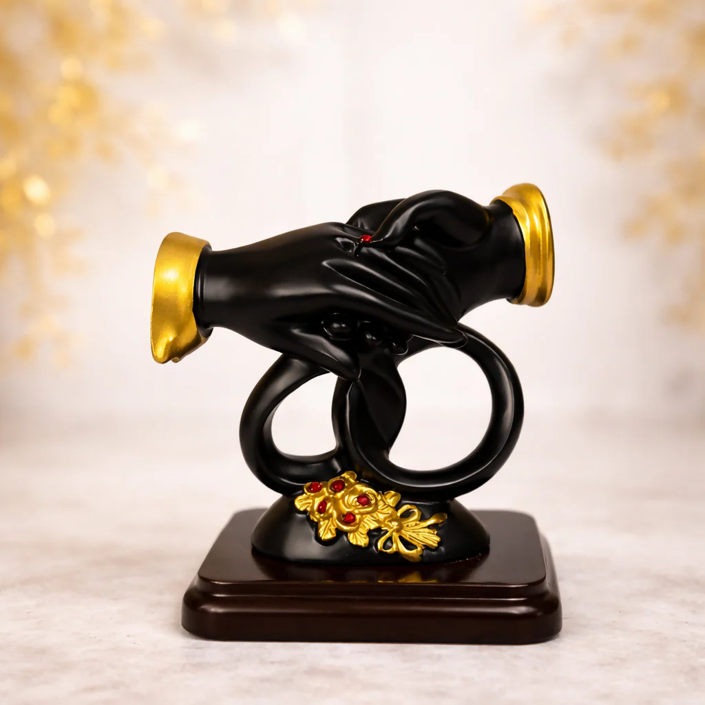 Decorative Couple Hands Showpiece with Stand for Home Décor - Image 3
