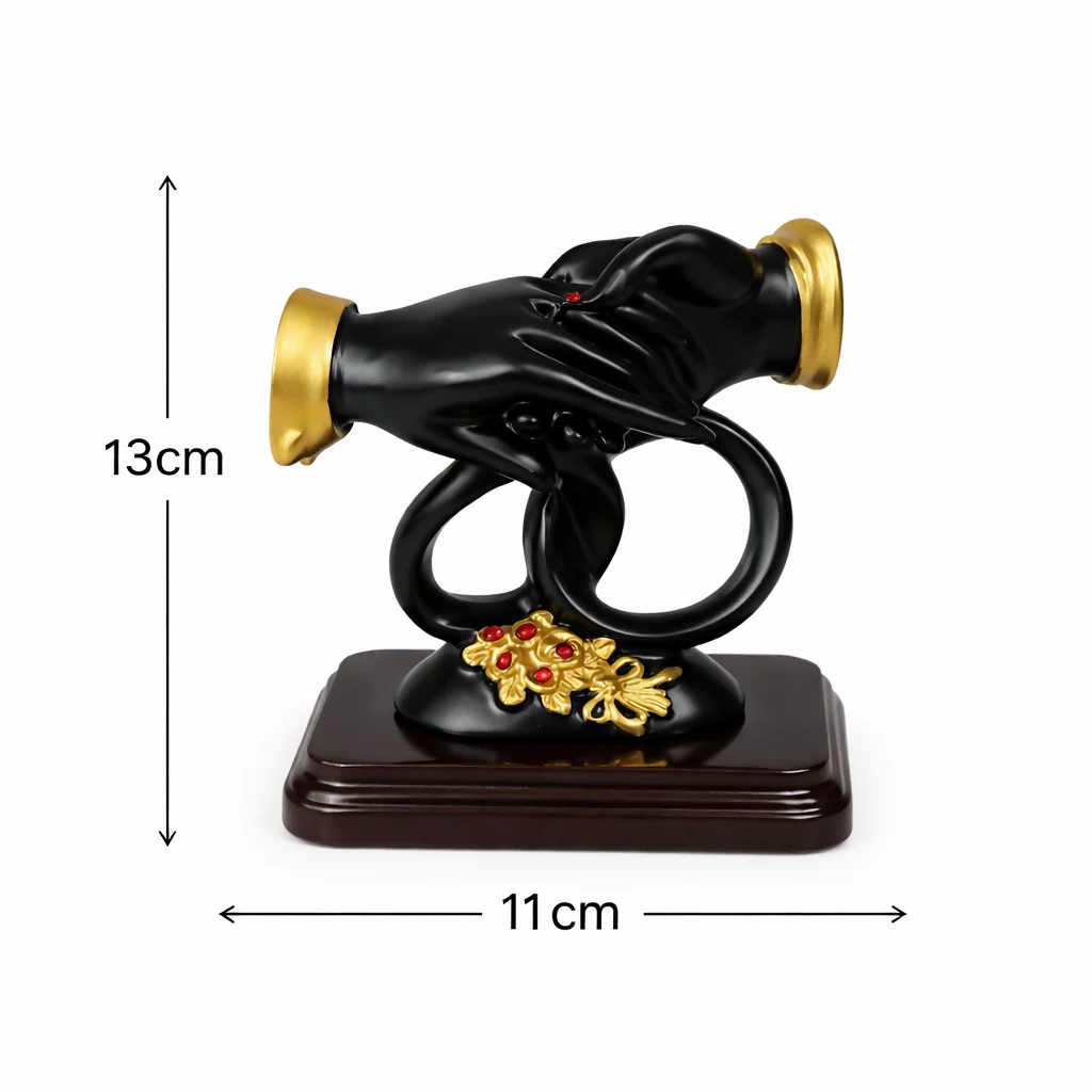 Decorative Couple Hands Showpiece with Stand for Home Décor - Image 5