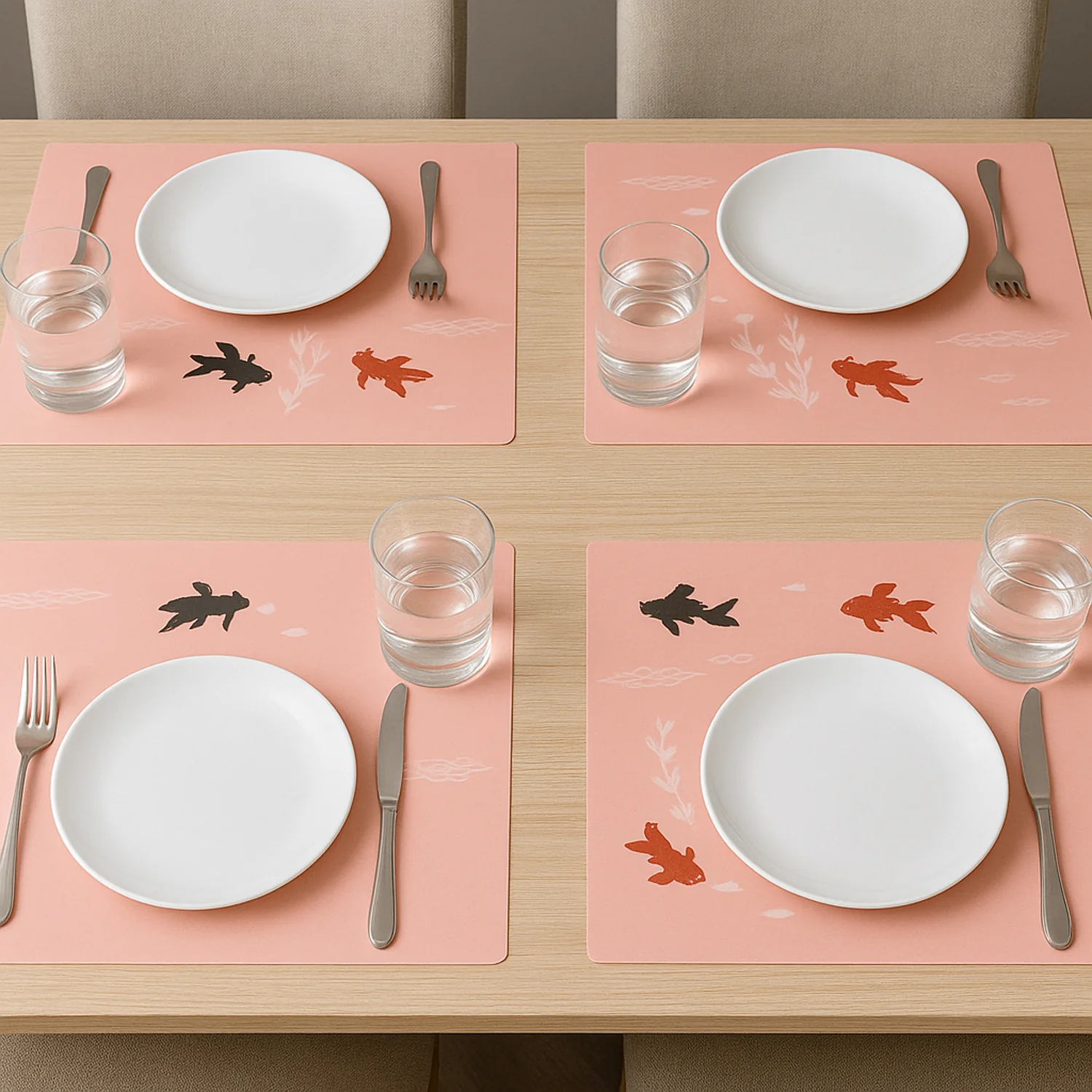 Decorative Dining Table Placemats with Elegant Design (4 Pc / 45x35 Cm) - Image 6