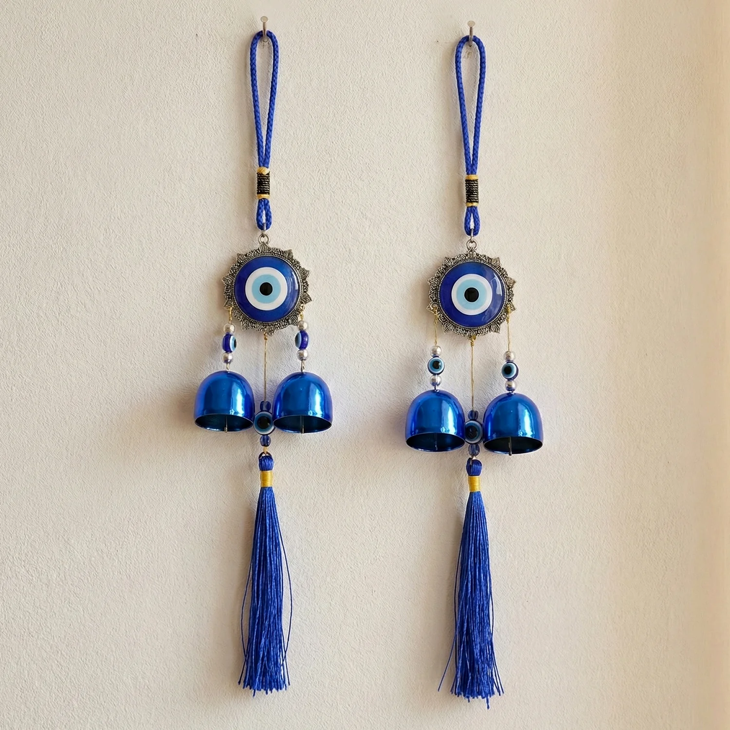Decorative Evil Eye Hanging Wind Chime Set (2 Pc Set) - Image 3