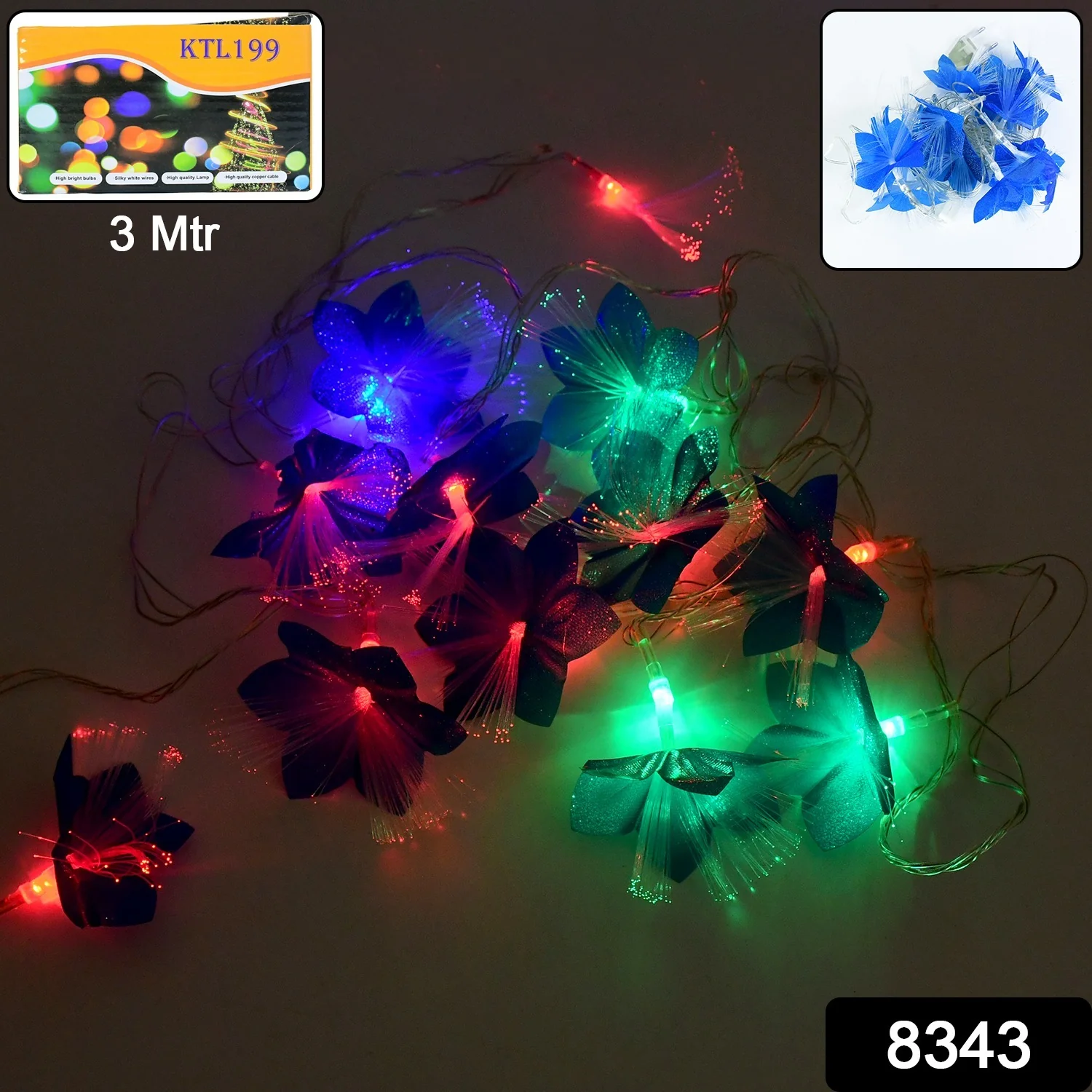Decorative Fiber Flower LED String Lights (3 Meter) - Image 2