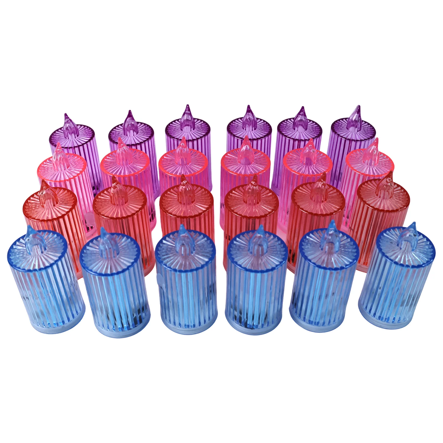 Decorative Flameless Electronic LED Candle Light Set (24 Pc) - Image 5