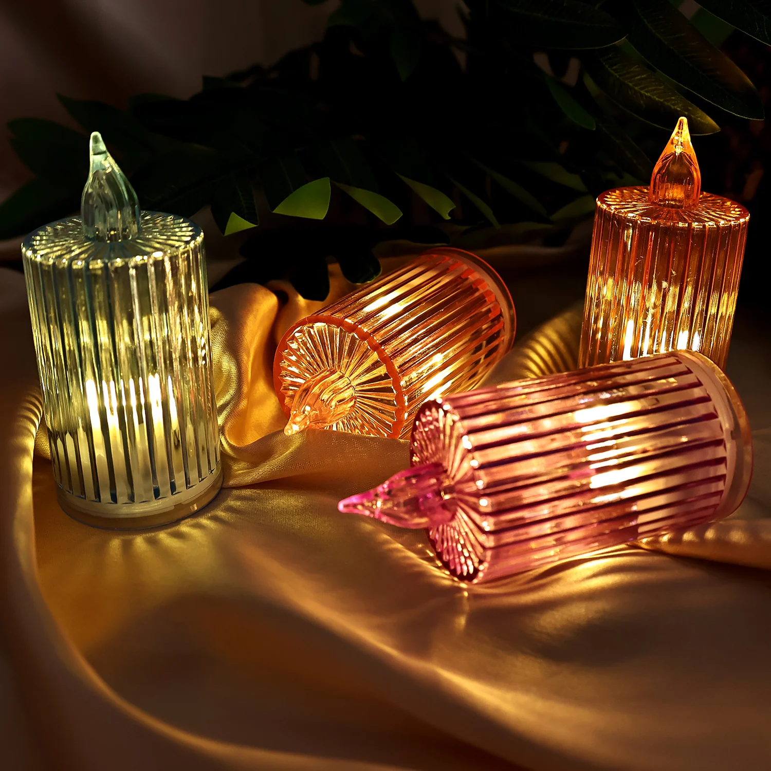 Decorative Flameless Electronic LED Candle Light Set (24 Pc) - Image 6