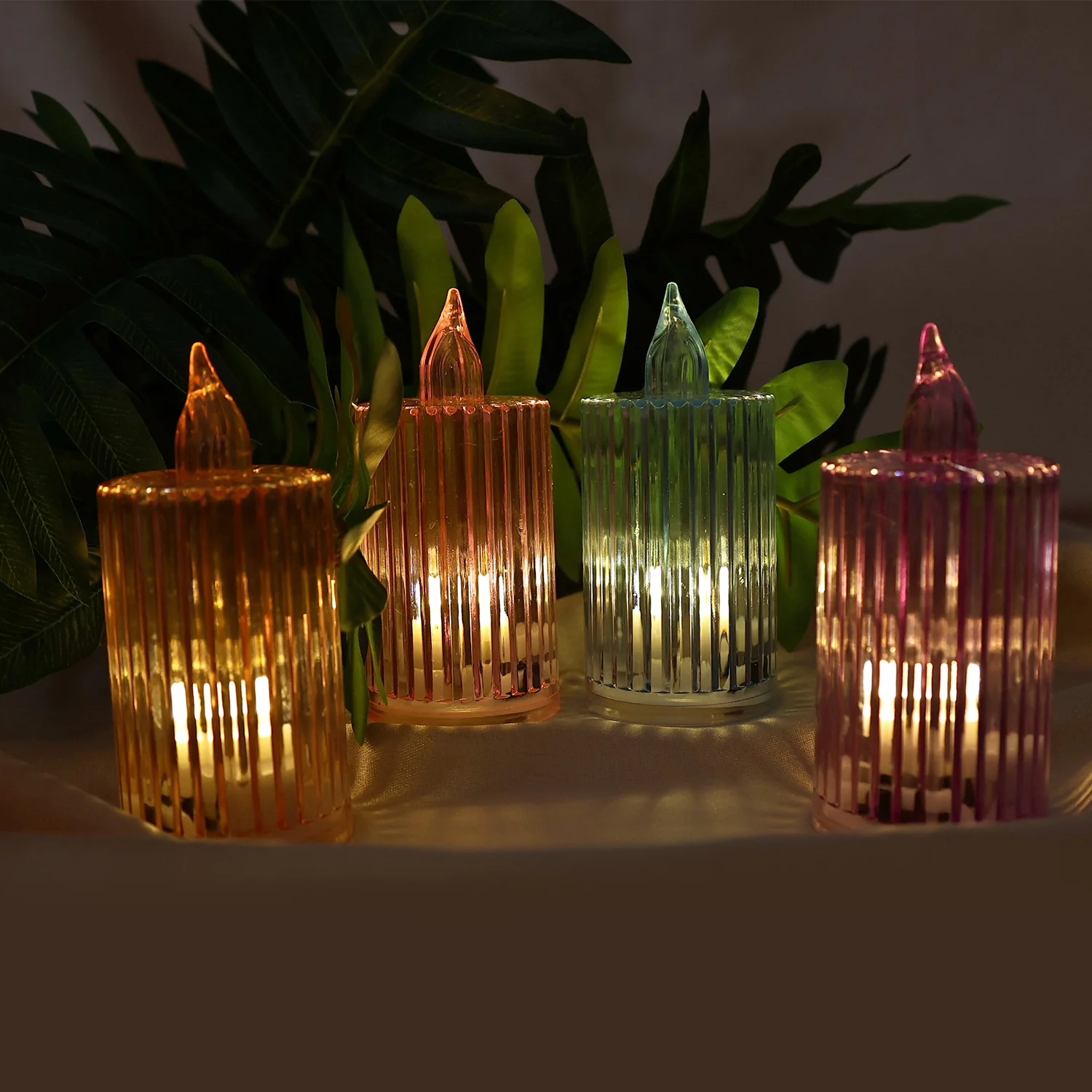 Decorative Flameless Electronic LED Candle Light Set (24 Pc) - Image 7