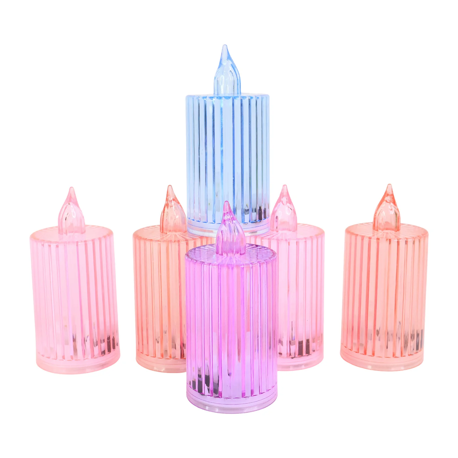 Decorative Flameless Electronic LED Candle Light Set (6 Pc) - Image 5