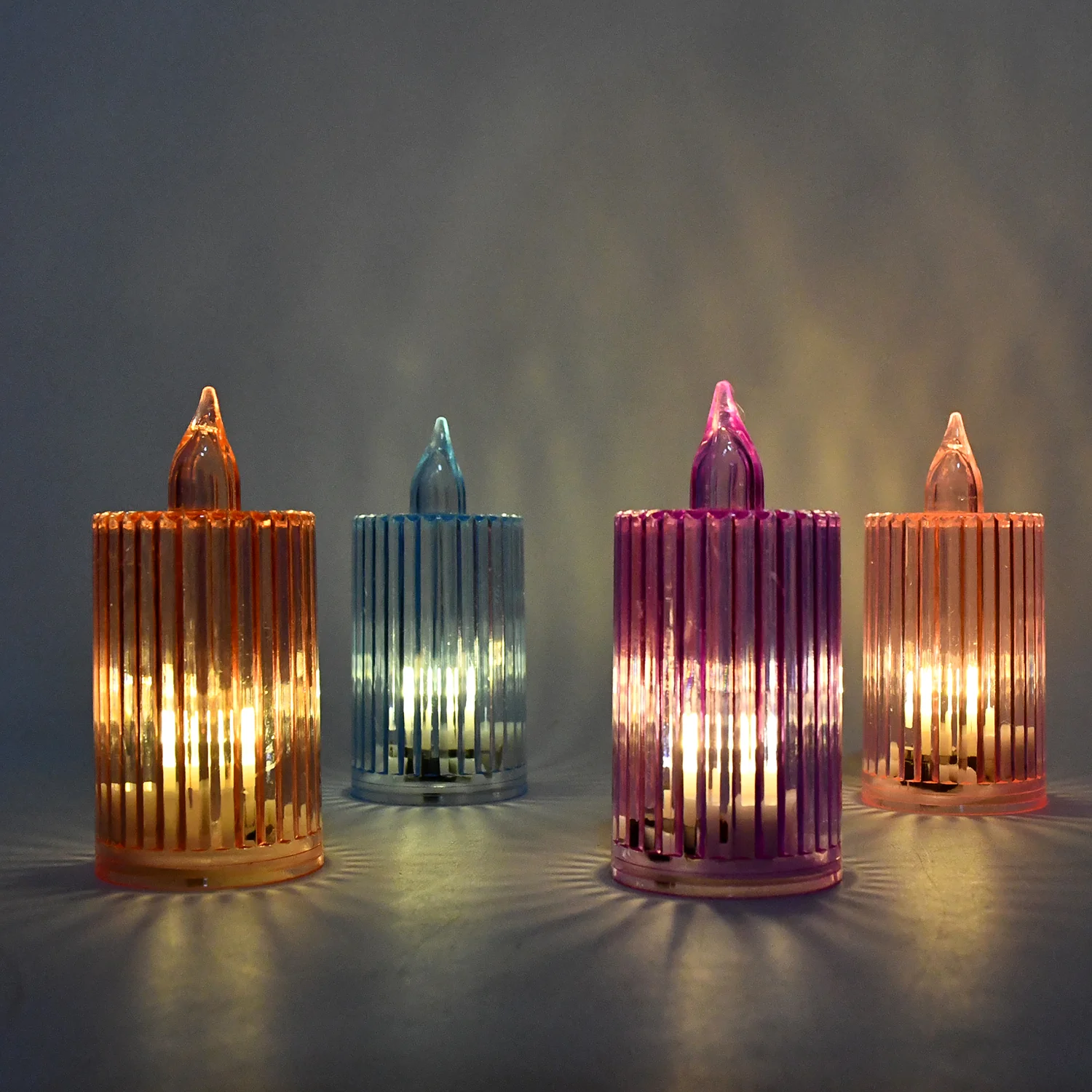 Decorative Flameless Electronic LED Candle Light Set (8 Pc) - Image 3