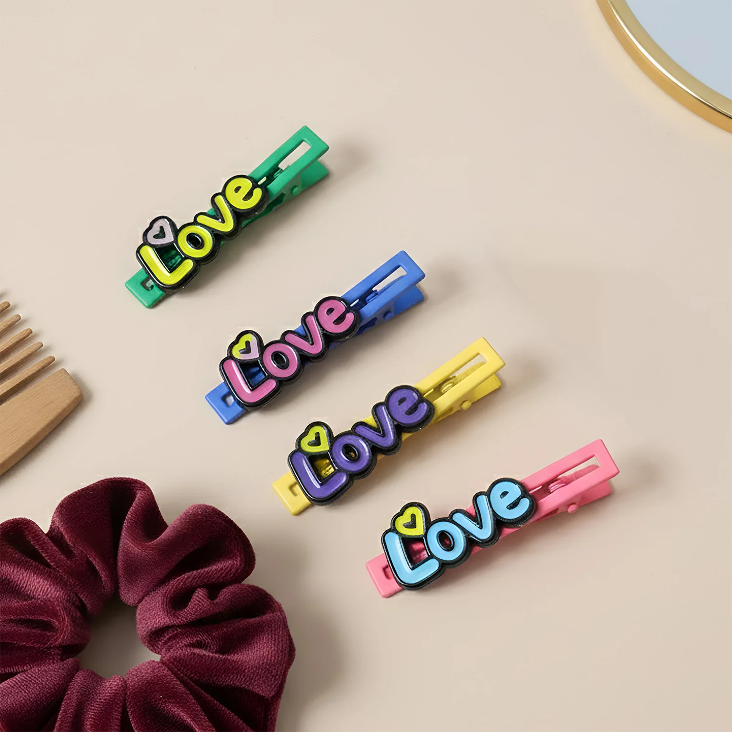 Decorative Hair Clip Set (4 Pc) - Image 3