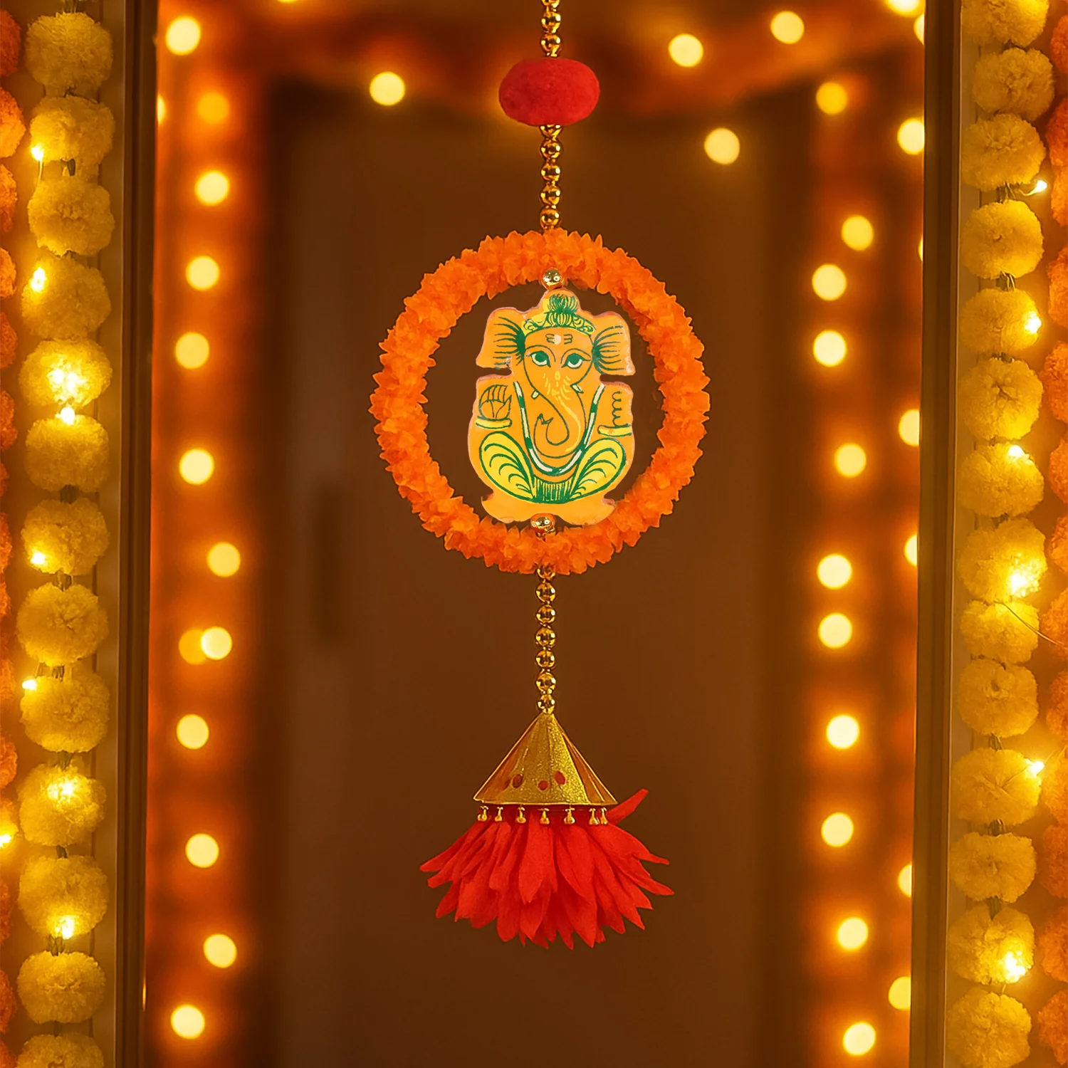Decorative Hanging with Lord Ganesha Design - (1 Pc) - Image 6