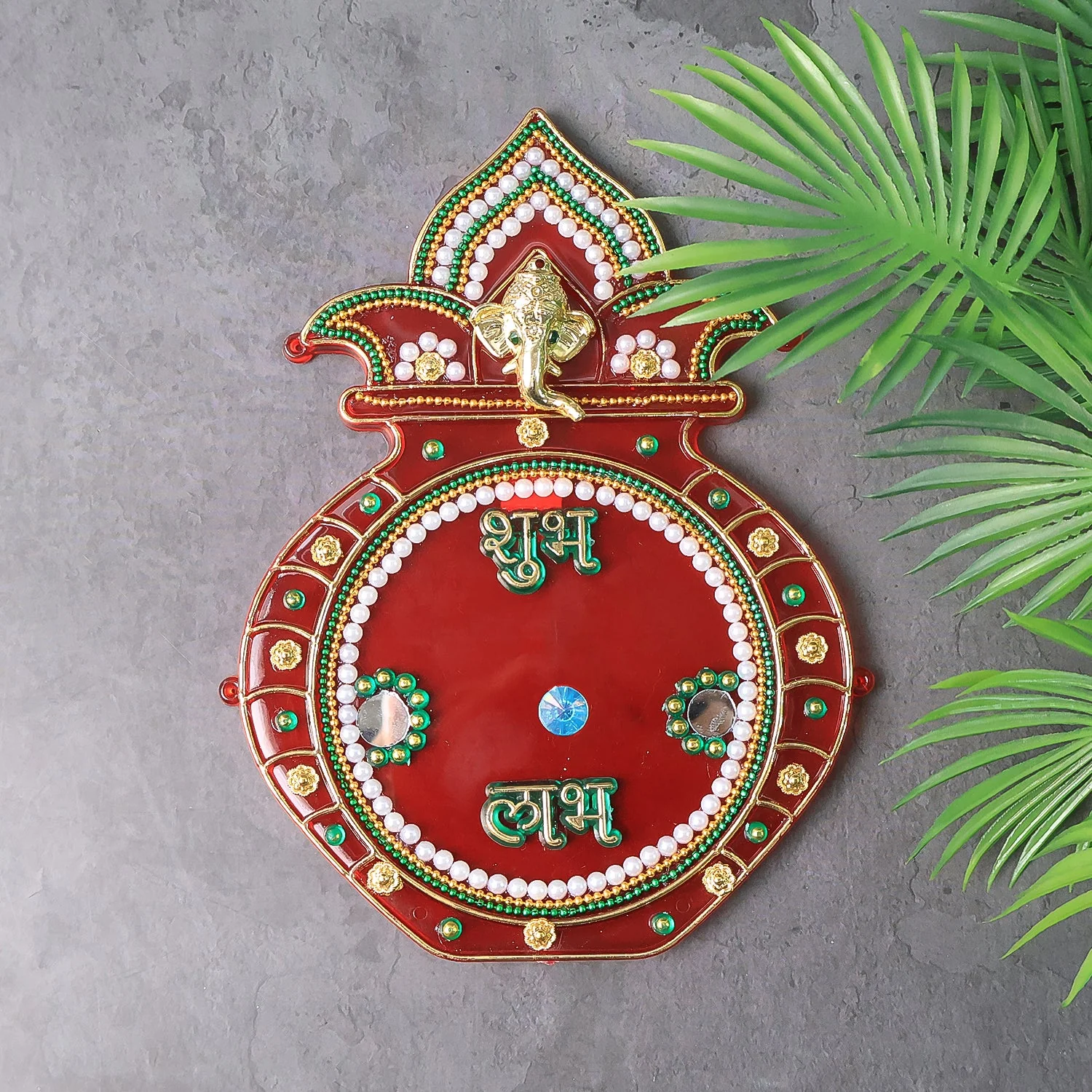 Decorative Kalash Wall Hanging with Shubh Labh (1 Pc) - Image 7