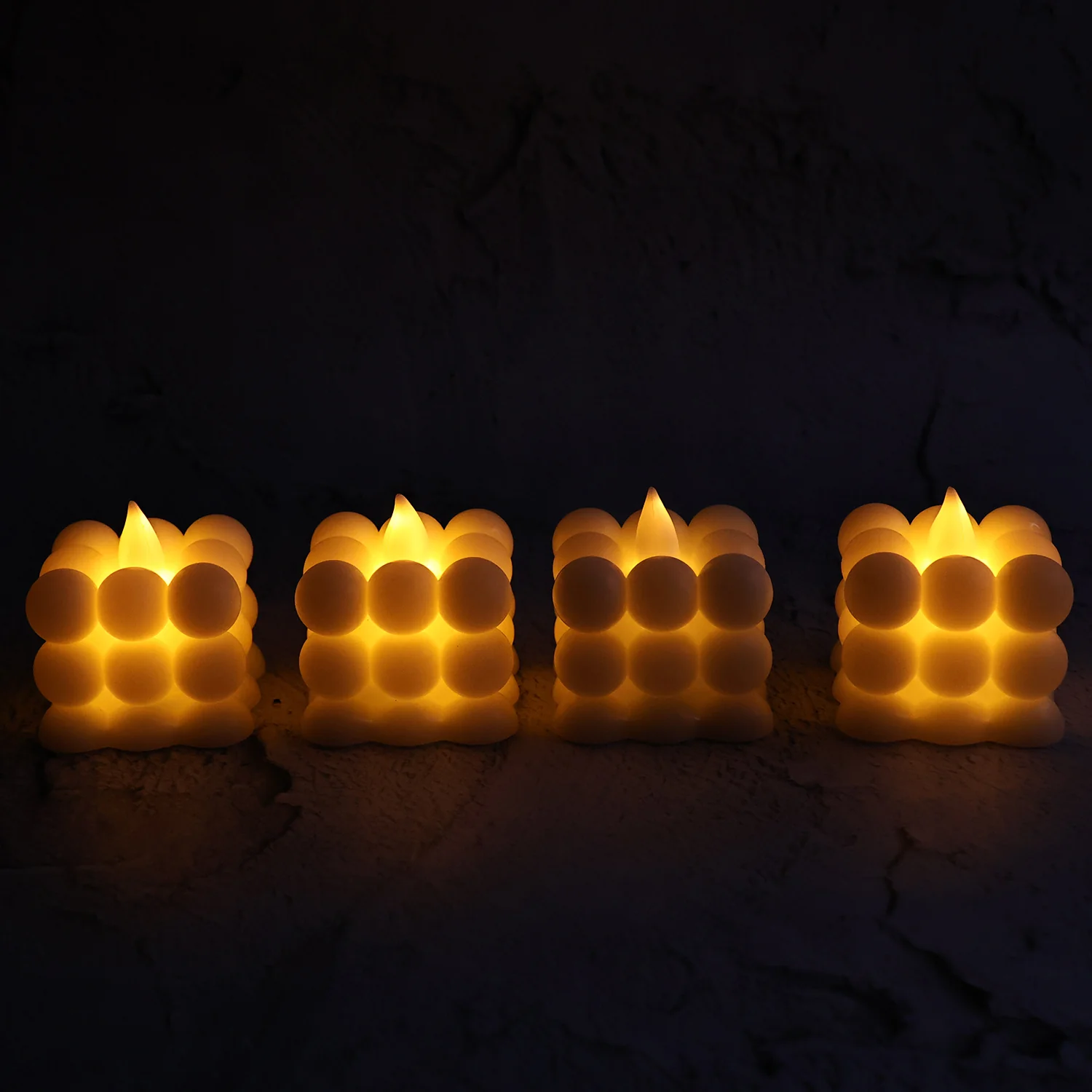 Decorative LED Bubble Candles (4 Pc / Set) - Image 3