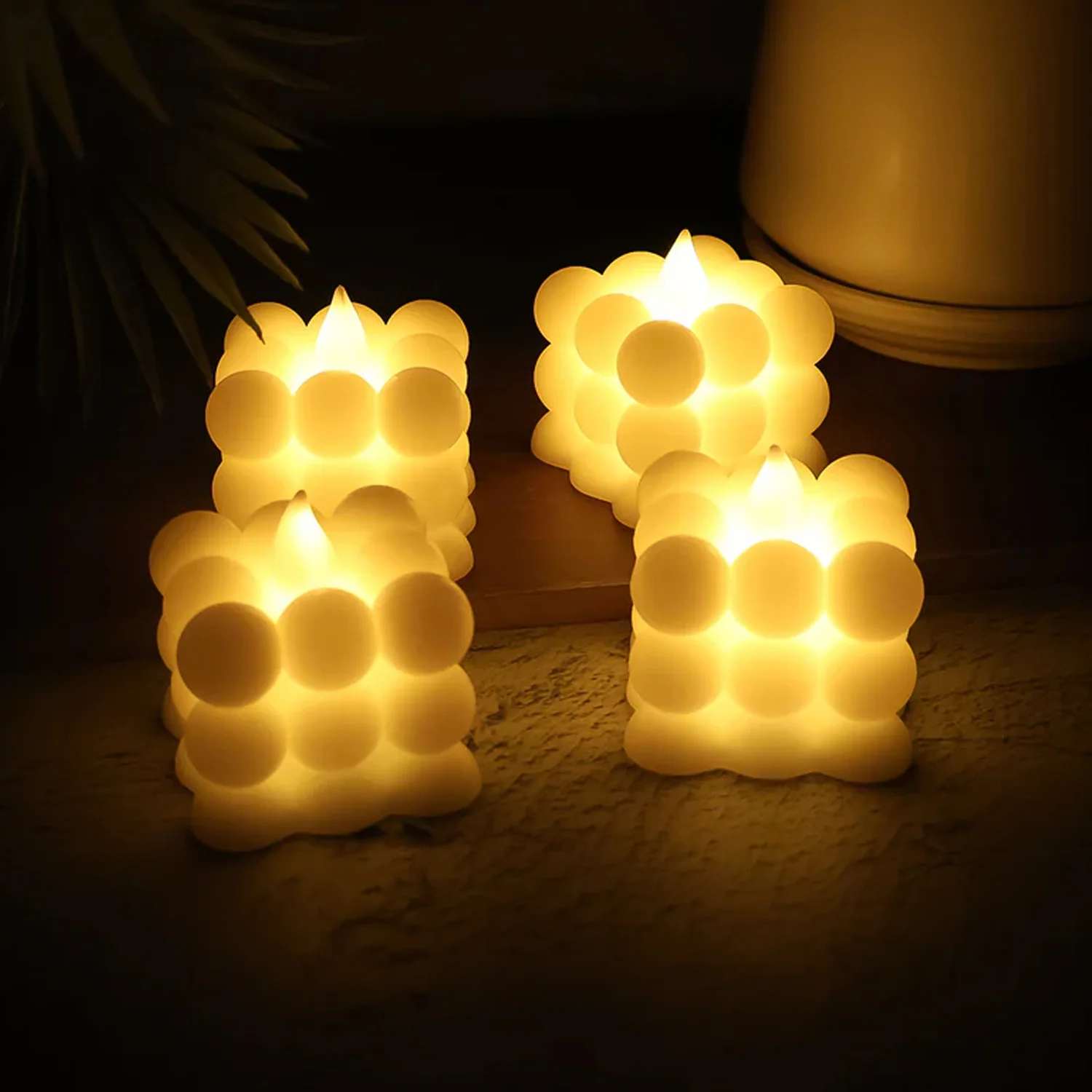 Decorative LED Bubble Candles (4 Pc / Set) - Image 4