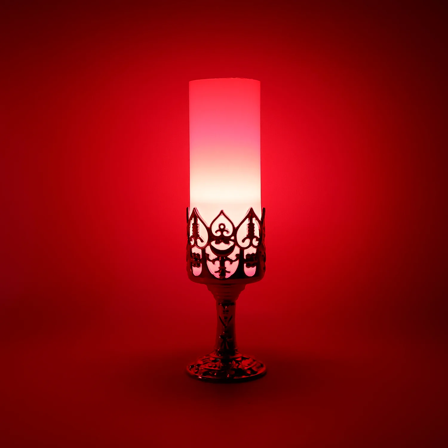 Decorative LED Candle Light Lamps with Golden Stand  (2 Pc) - Image 3