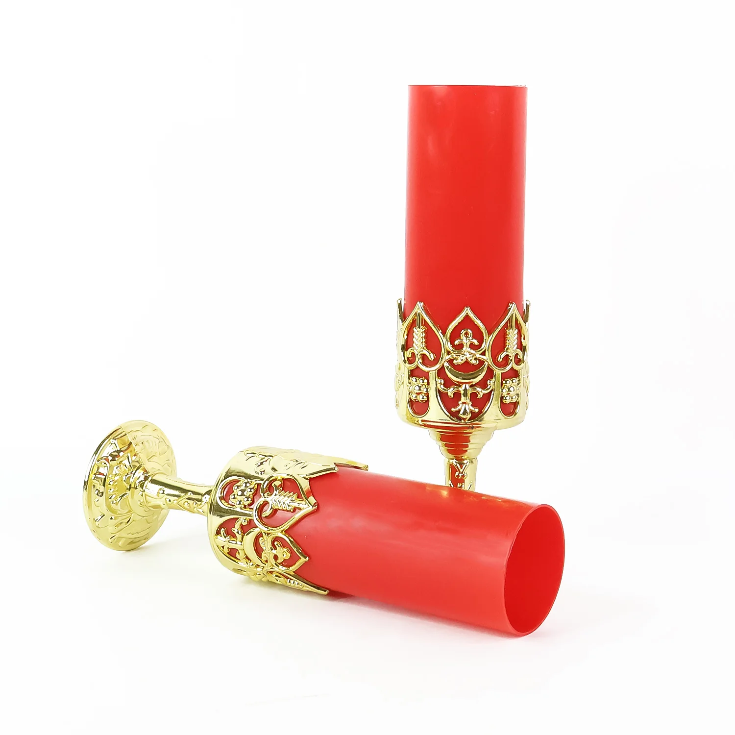 Decorative LED Candle Light Lamps with Golden Stand  (2 Pc) - Image 5
